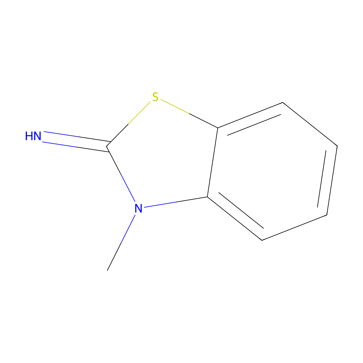 3-Methyl-1,3-benzothiazol-2(3H)-imine molecular structure, CAS 14779-16-9