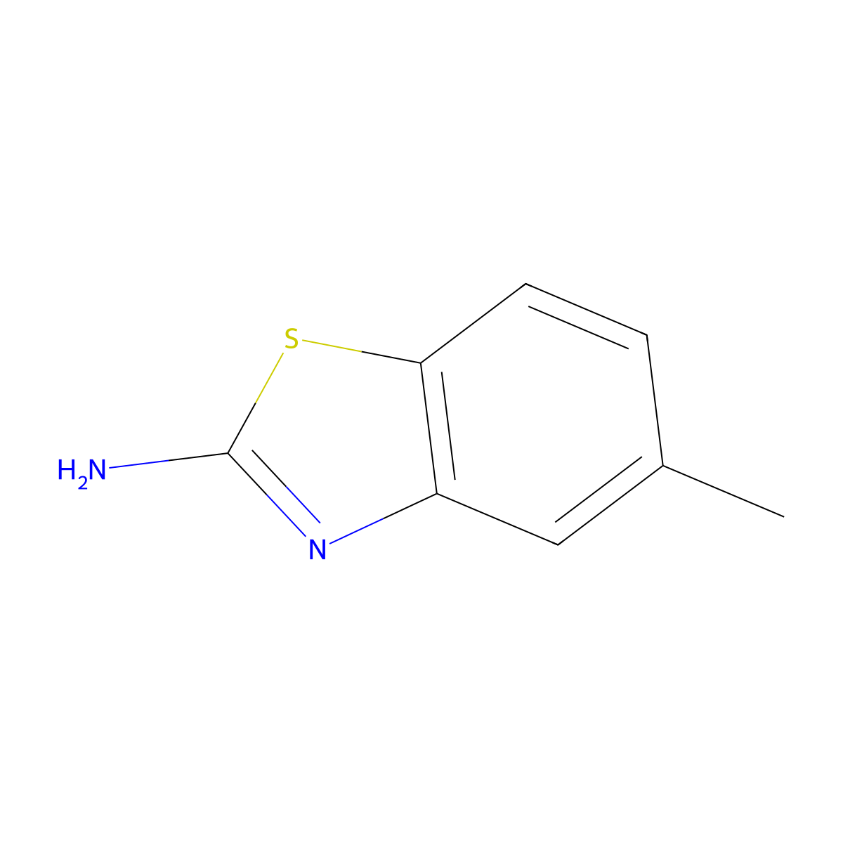 5-Methyl-2-benzothiazolamine molecular structure, CAS 14779-17-0
