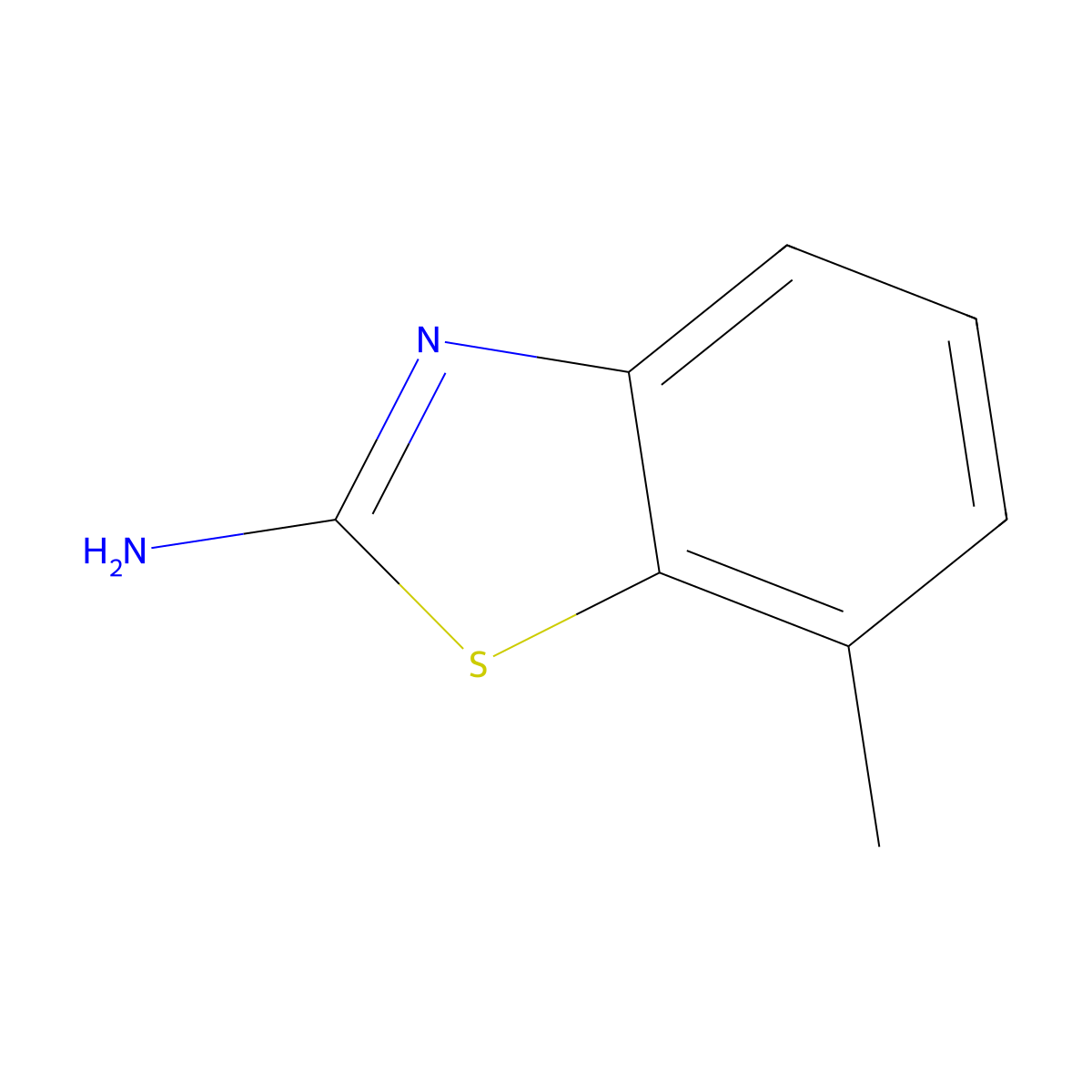 7-Methyl-1,3-benzothiazol-2-amine molecular structure, CAS 14779-18-1