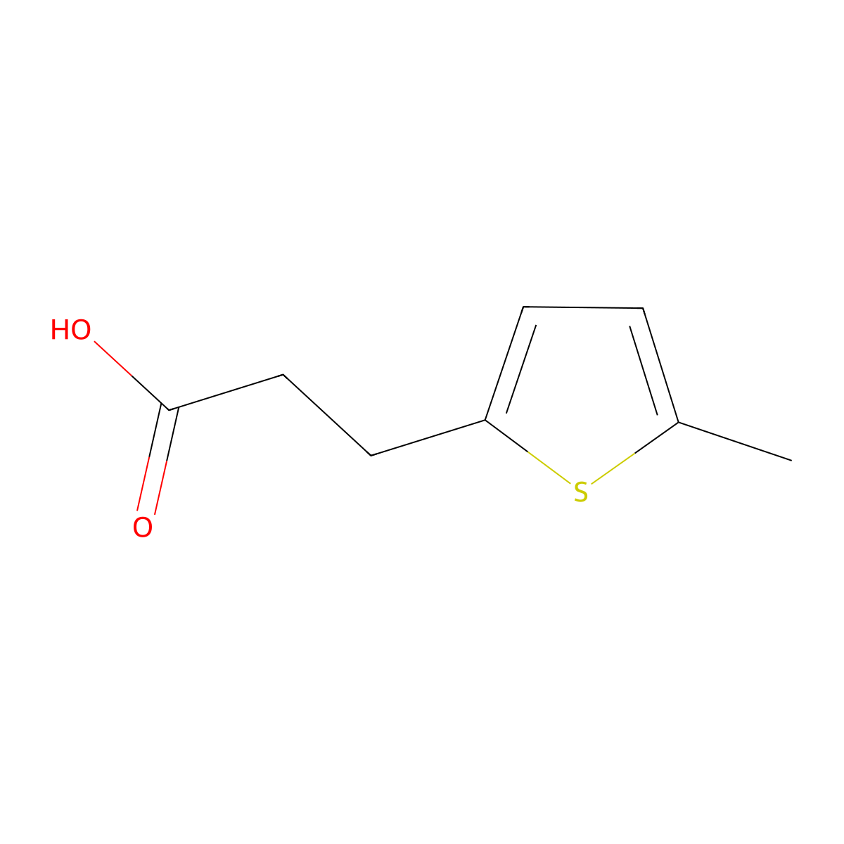 3-(5-Methylthiophen-2-yl)propanoic acid molecular structure, CAS 14779-24-9
