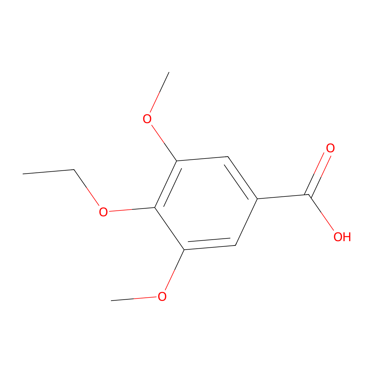 4-Ethoxy-3,5-dimethoxybenzoic acid molecular structure, CAS 14779-44-3