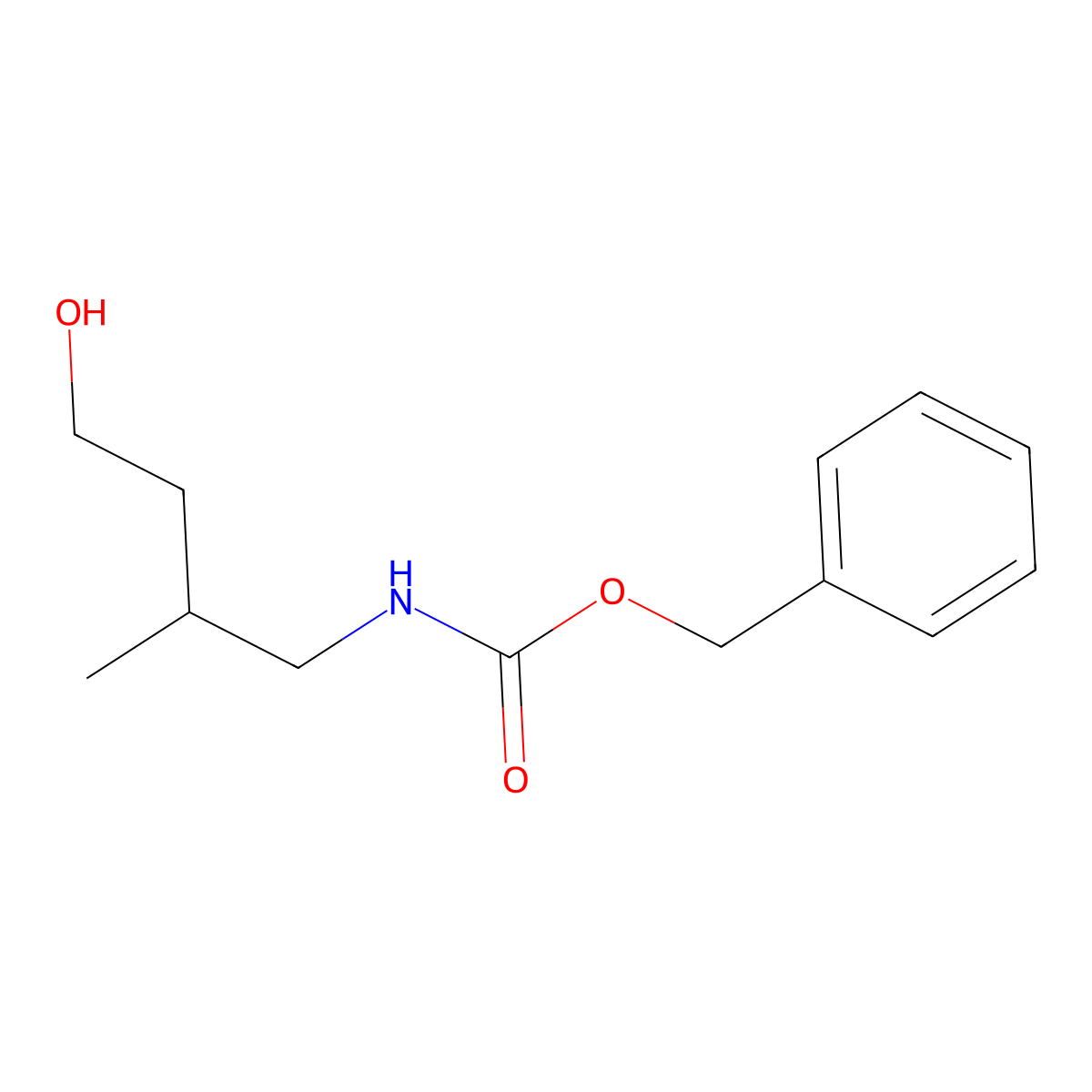 benzyl N-(4-hydroxy-2-methylbutyl)carbamate molecular structure, CAS 1477901-77-1