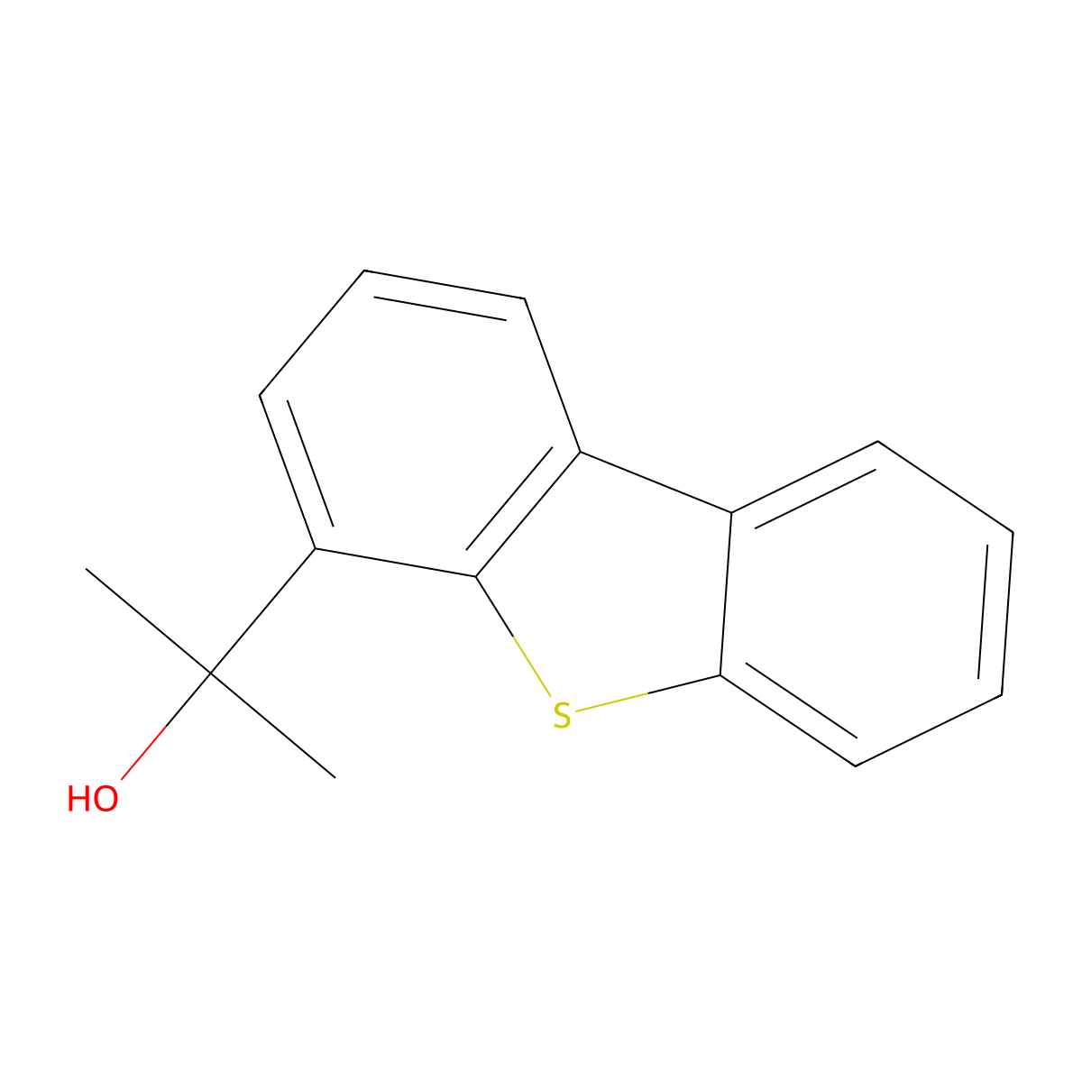 2-(4-Dibenzothiophenyl)-2-propanol molecular structure, CAS 147791-88-6
