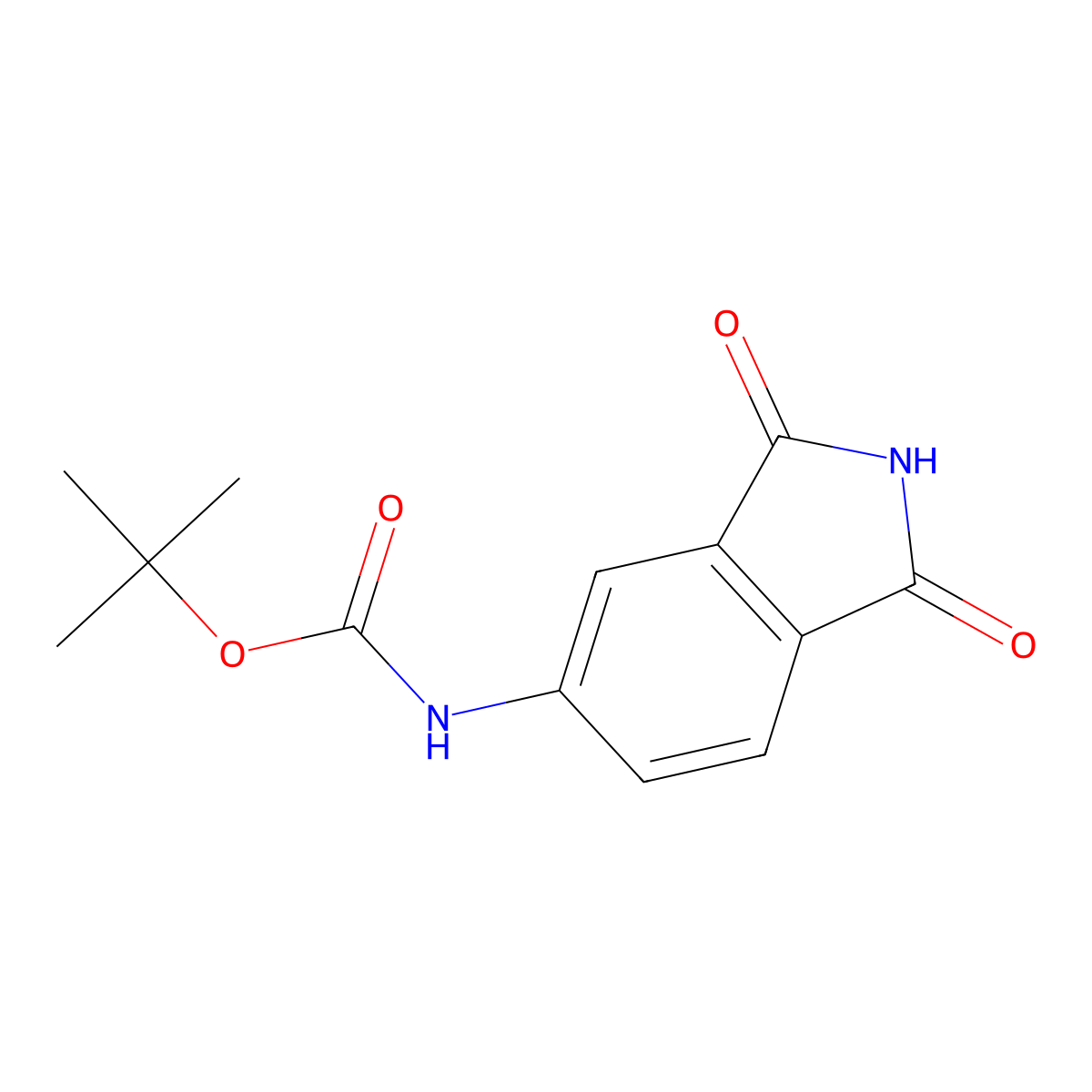 tert-butyl N-(1,3-dioxo-2,3-dihydro-1H-isoindol-5-yl)carbamate molecular structure, CAS 1477915-37-9