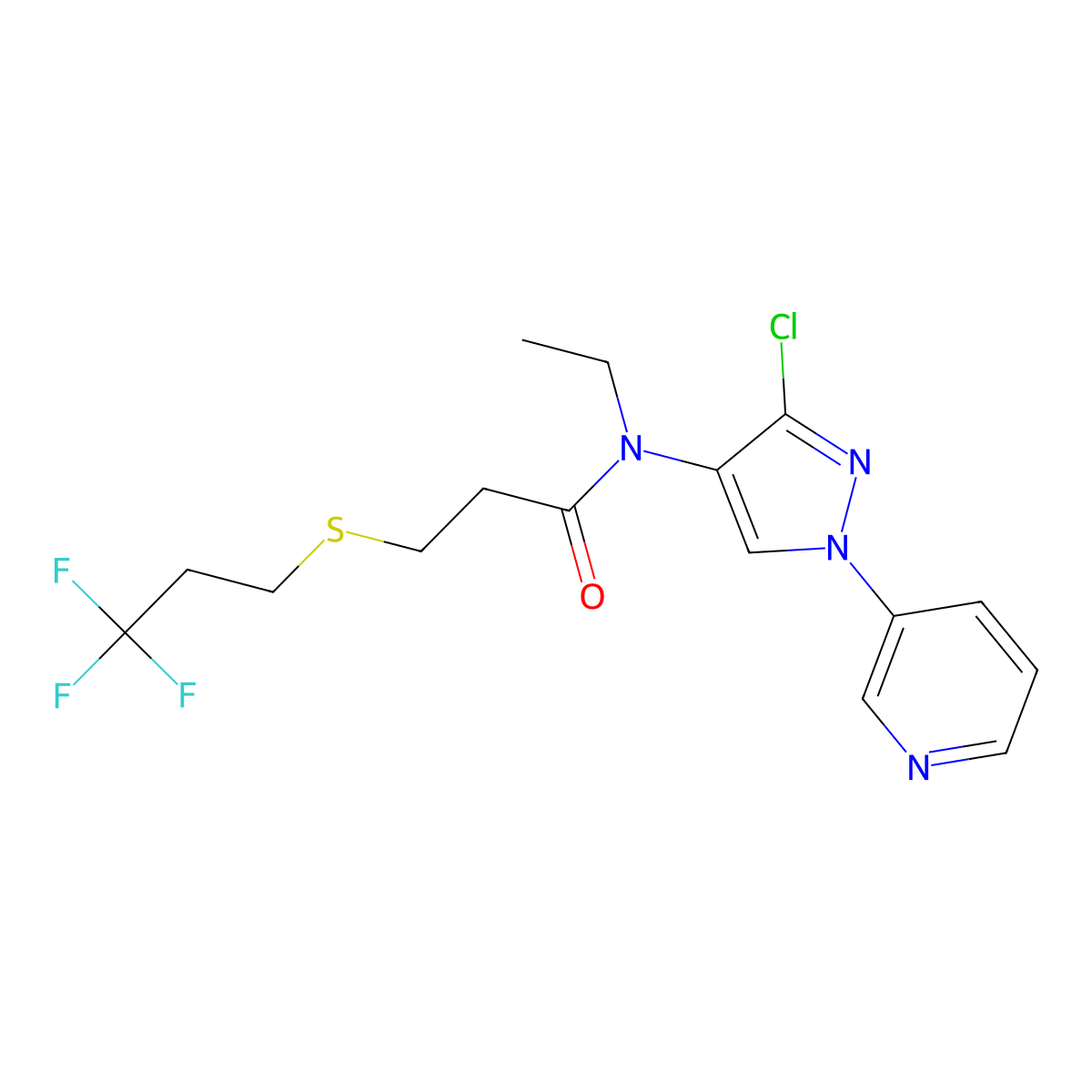 Tyclopyrazoflor molecular structure, CAS 1477919-27-9