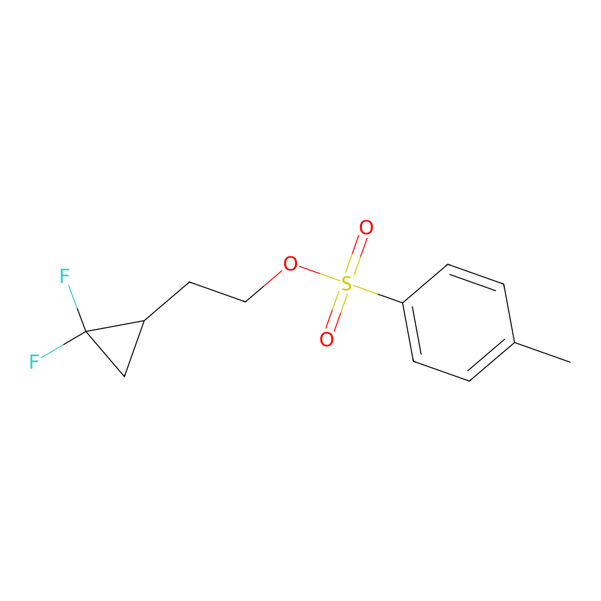 2-(2,2-Difluorocyclopropyl)ethyl 4-methylbenzene-1-sulfonate molecular structure, CAS 1477932-62-9