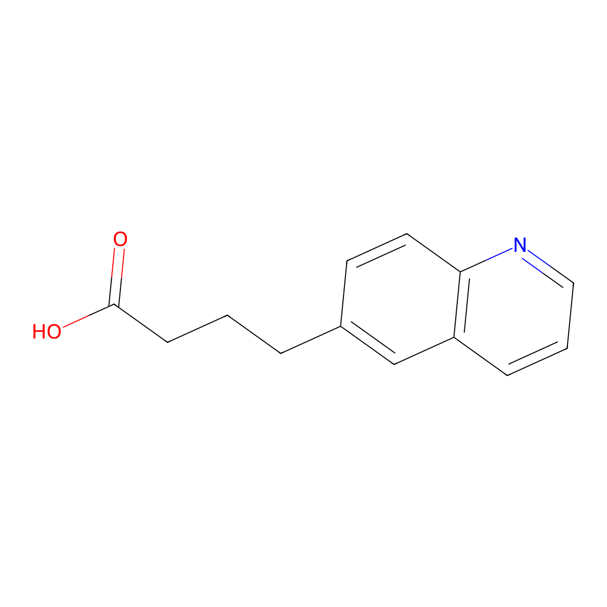 4-(Quinolin-6-yl)butanoic acid molecular structure, CAS 1477935-89-9
