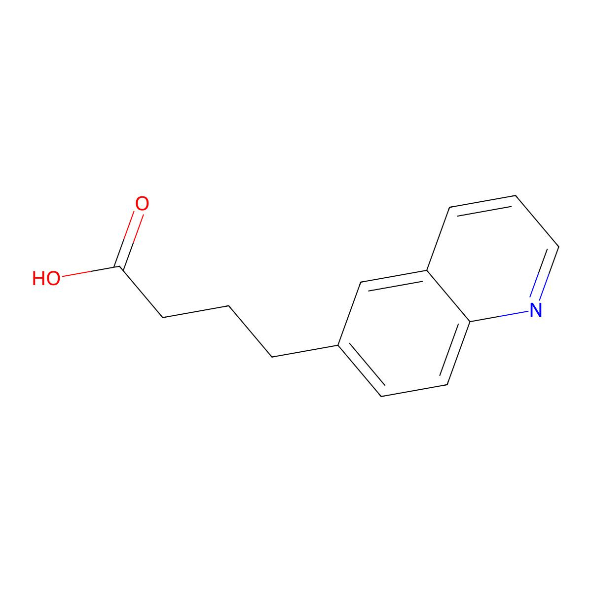 4-(Quinolin-6-yl)butanoic acid molecular structure, CAS 1477935-89-9