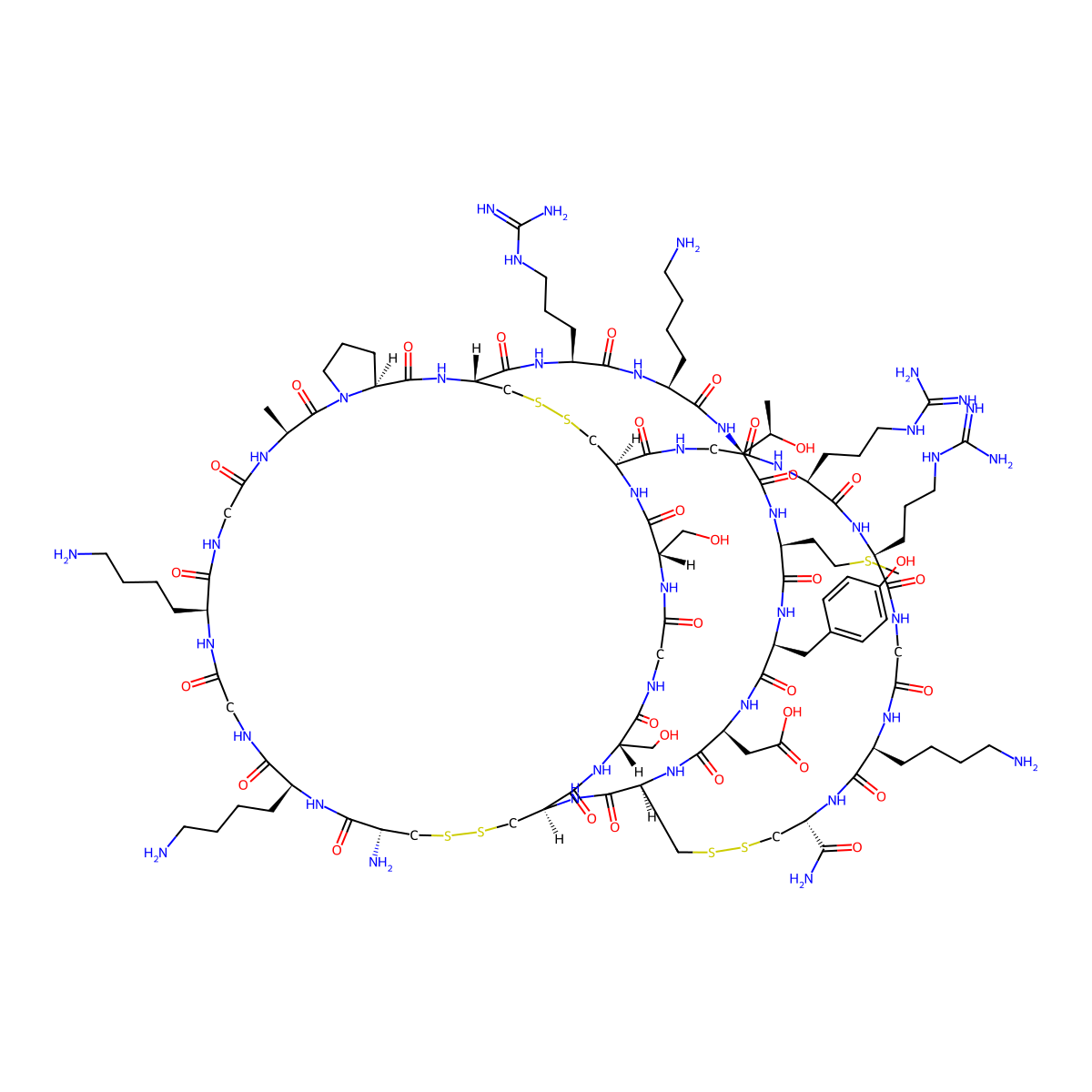 omega-conotoxin-MVIIC molecular structure, CAS 147794-23-8