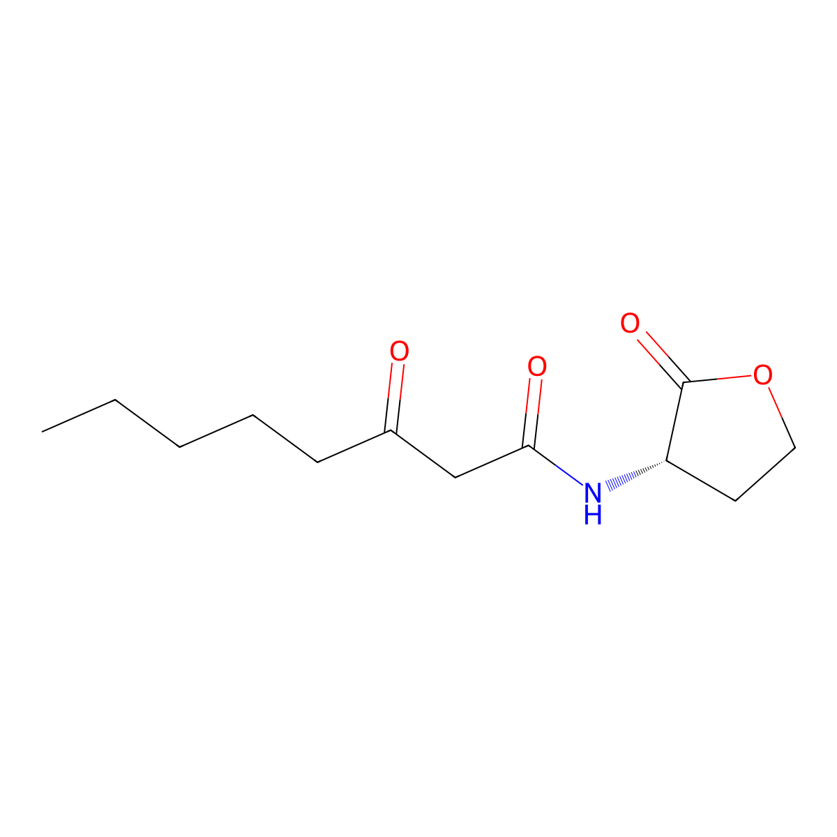 N-(beta-Oxooctan-1-oyl)homoserine lactone molecular structure, CAS 147795-39-9