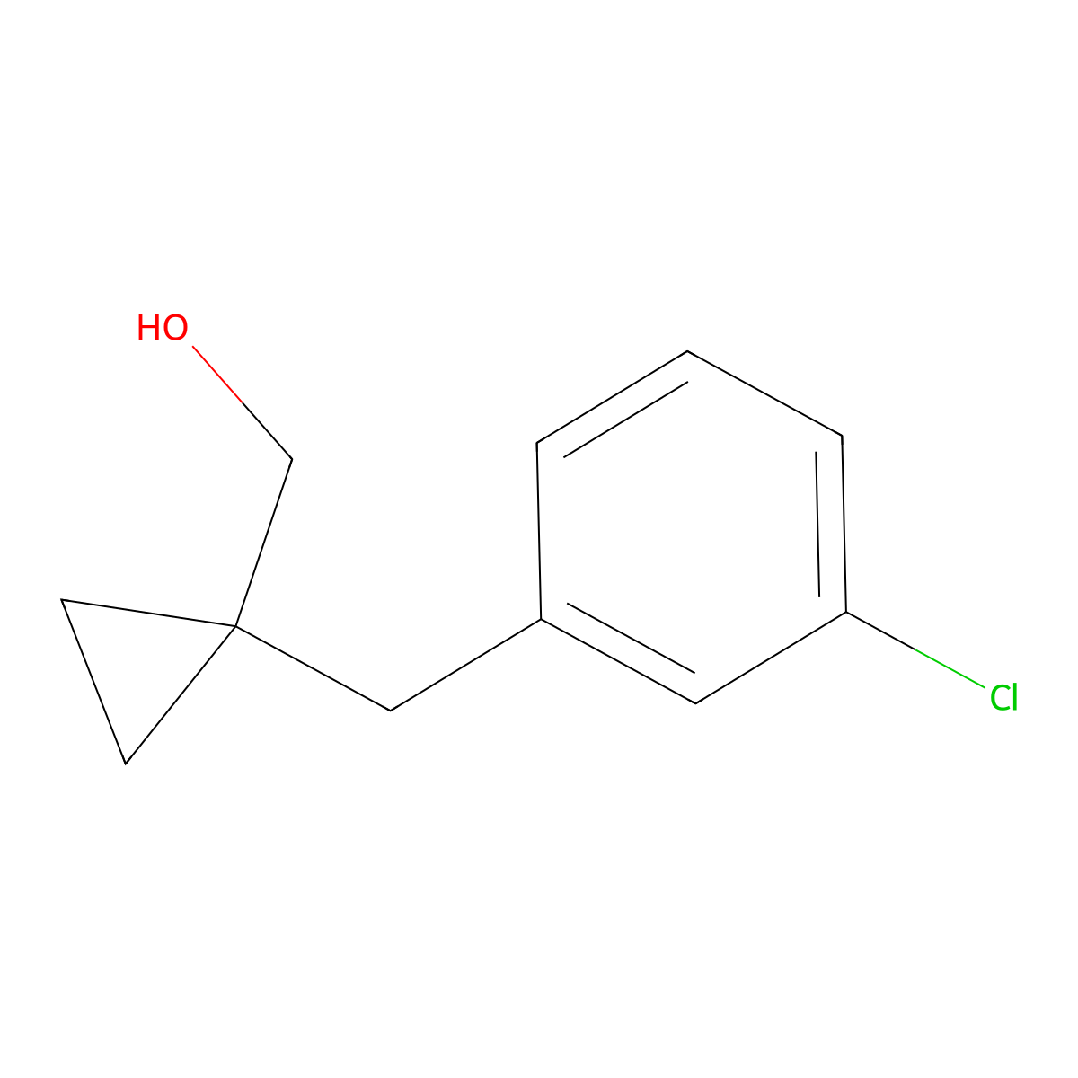 (1-(3-Chlorobenzyl)cyclopropyl)methanol molecular structure, CAS 1477969-39-3
