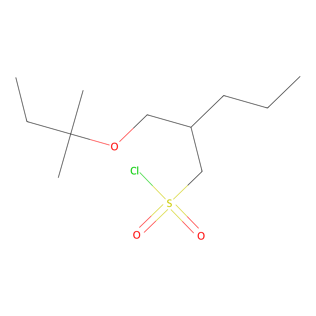2-((Tert-pentyloxy)methyl)pentane-1-sulfonyl chloride molecular structure, CAS 1477971-87-1