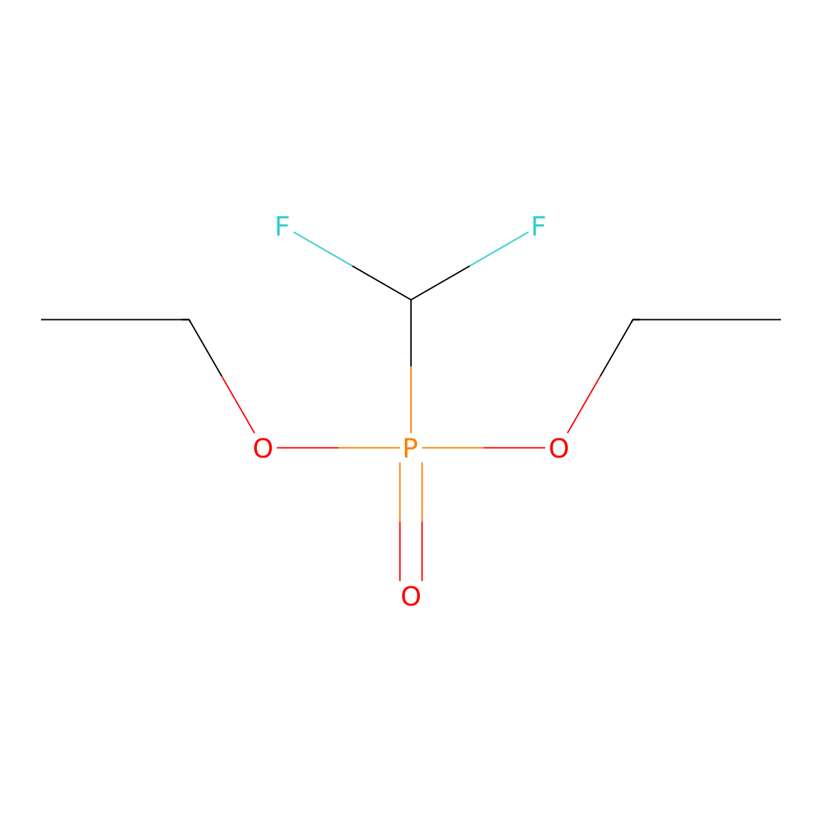 Phosphonic acid, (difluoromethyl)-, diethyl ester molecular structure, CAS 1478-53-1