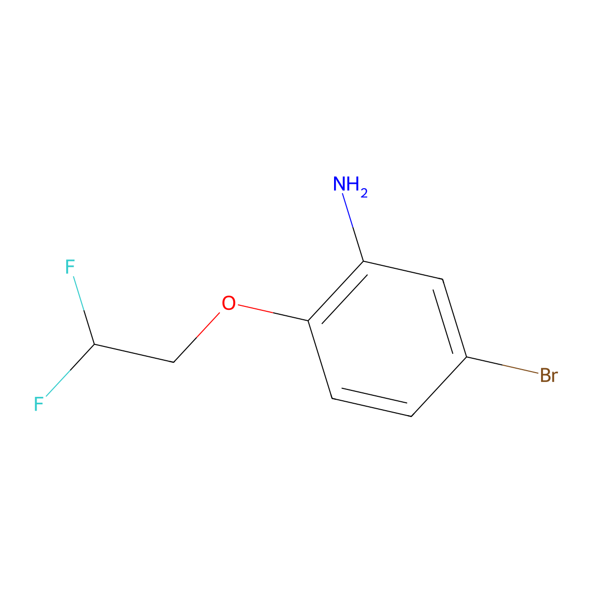 5-Bromo-2-(2,2-difluoroethoxy)aniline molecular structure, CAS 1478013-26-1