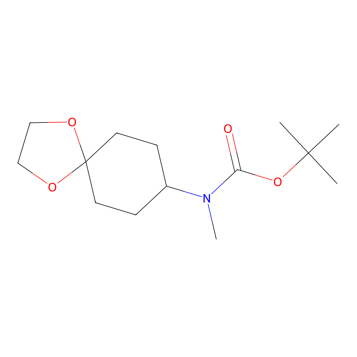 N-Boc-N-methyl-1,4-dioxaspiro[4.5]decan-8-amine molecular structure, CAS 1478016-33-9