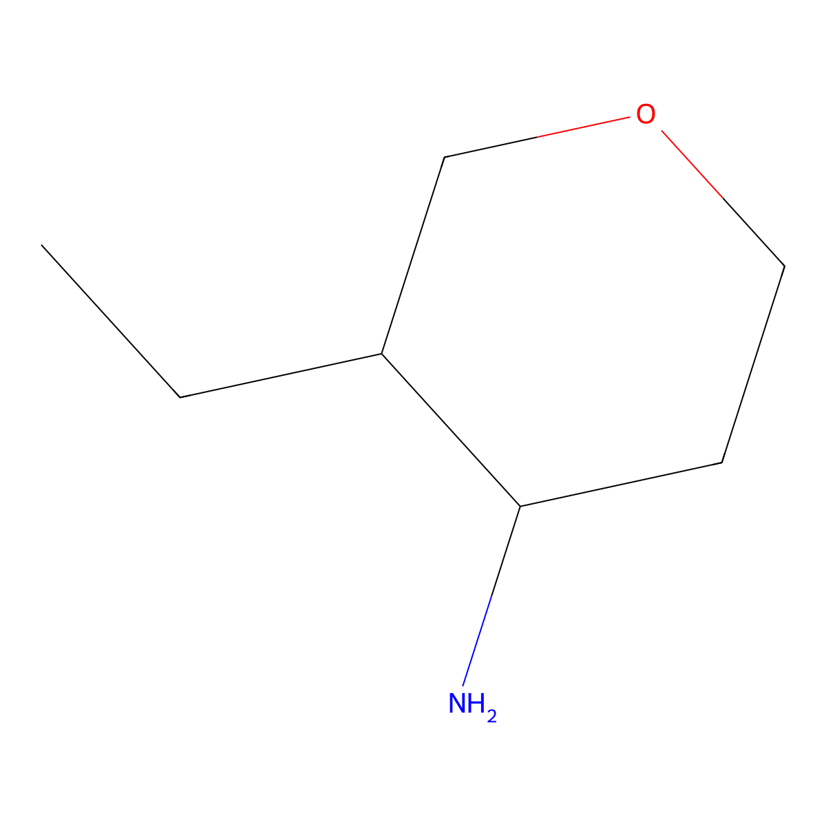 3-Ethyloxan-4-amine molecular structure, CAS 1478028-13-5