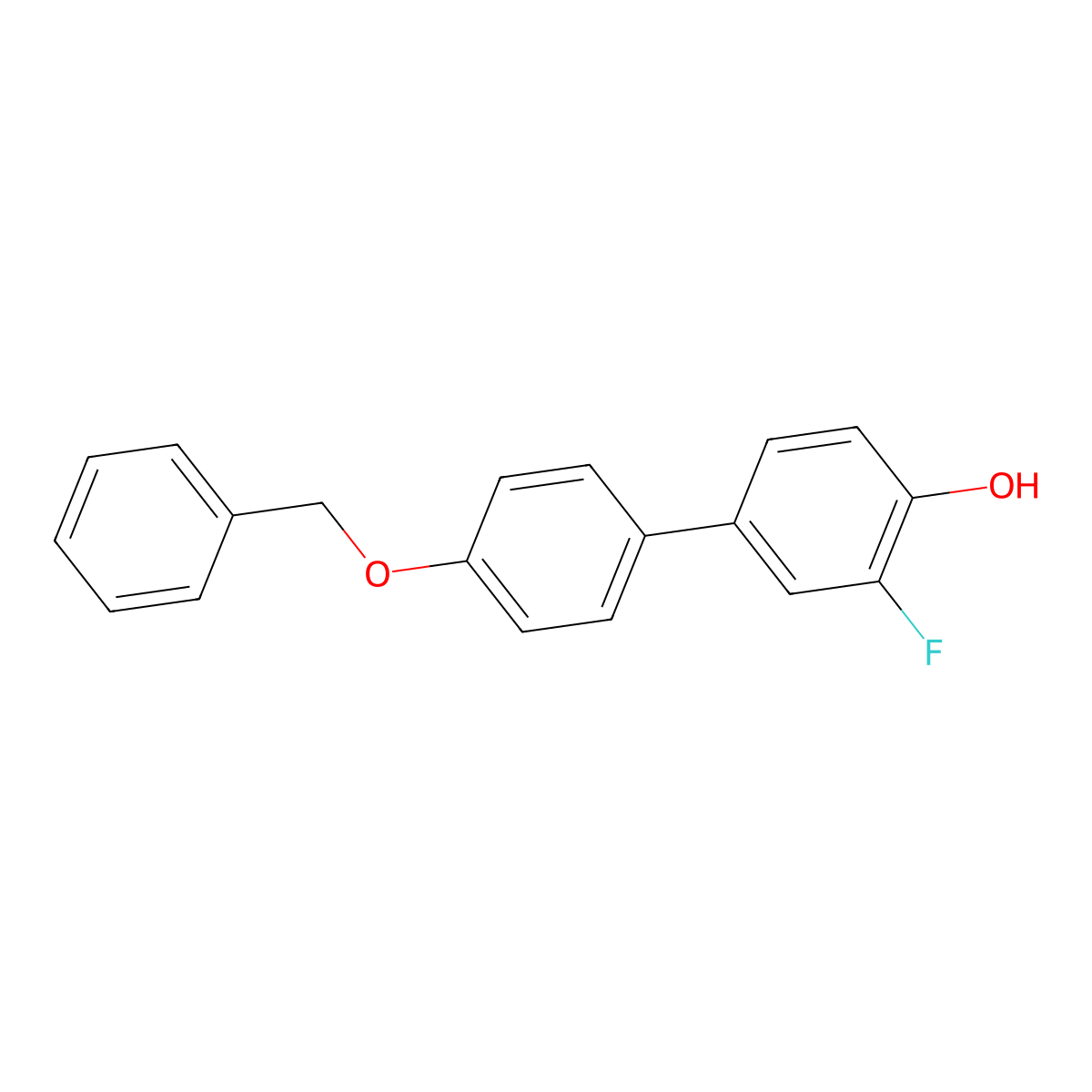 4-(4-Benzyloxyphenyl)-2-fluorophenol molecular structure, CAS 147803-47-2