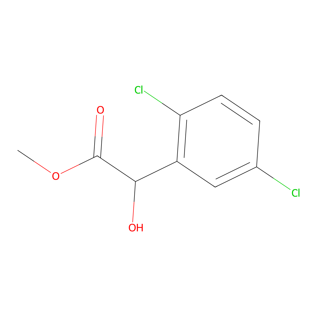 Methyl 2-(2,5-dichlorophenyl)-2-hydroxyacetate molecular structure, CAS 1478030-34-0