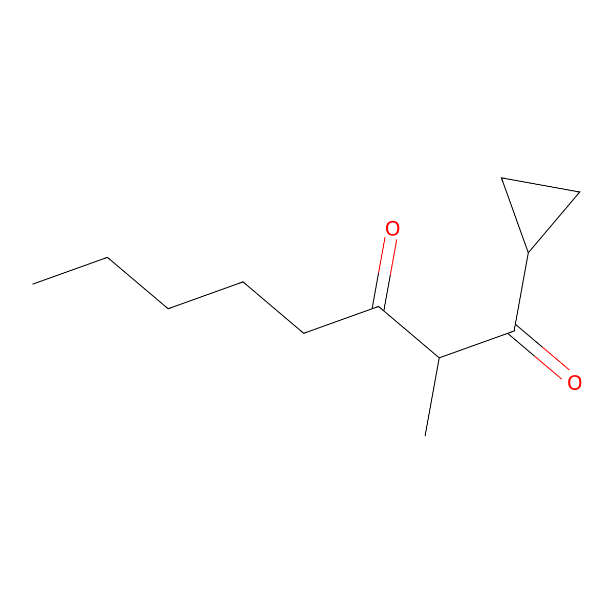 1-Cyclopropyl-2-methyloctane-1,3-dione molecular structure, CAS 1478054-32-8