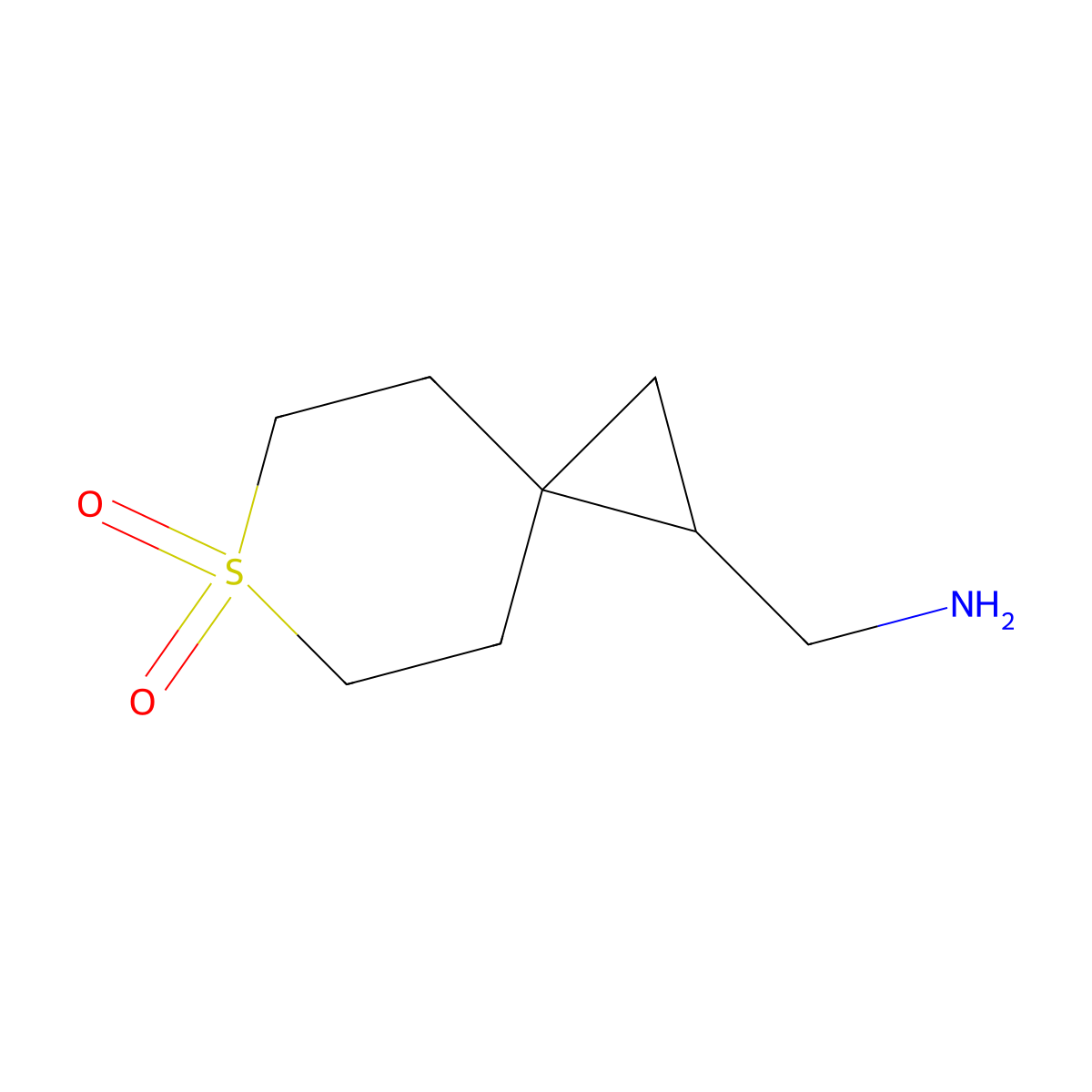 1-(Aminomethyl)-6-thiaspiro[2.5]octane 6,6-dioxide molecular structure, CAS 1478061-53-8