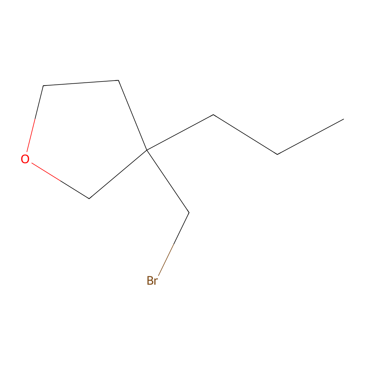 3-(Bromomethyl)-3-propyloxolane molecular structure, CAS 1478075-57-8