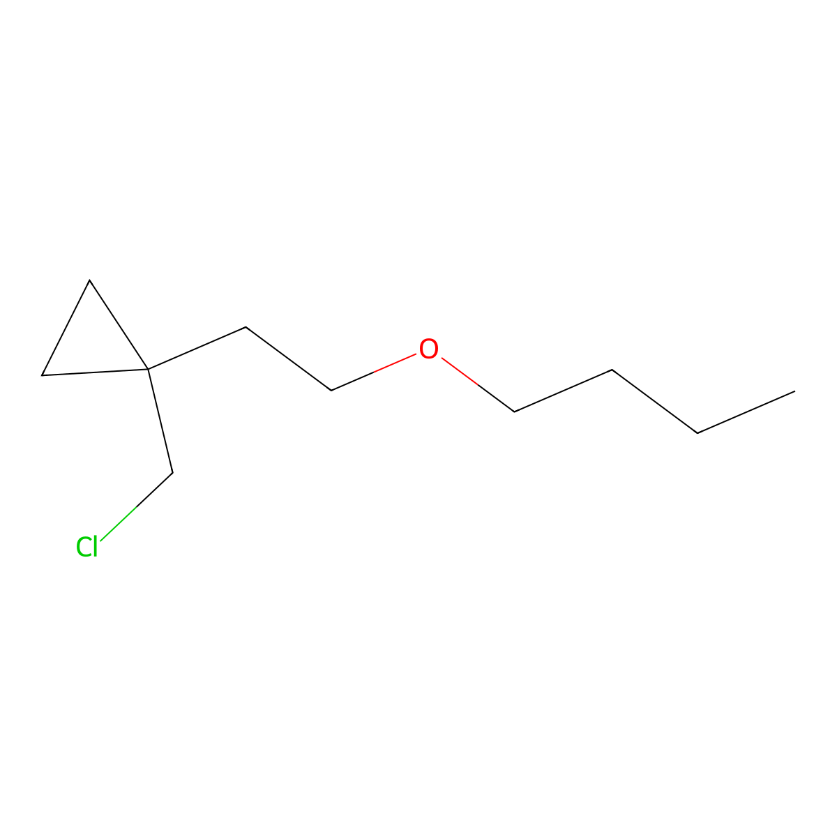 1-(2-Butoxyethyl)-1-(chloromethyl)cyclopropane molecular structure, CAS 1478084-56-8