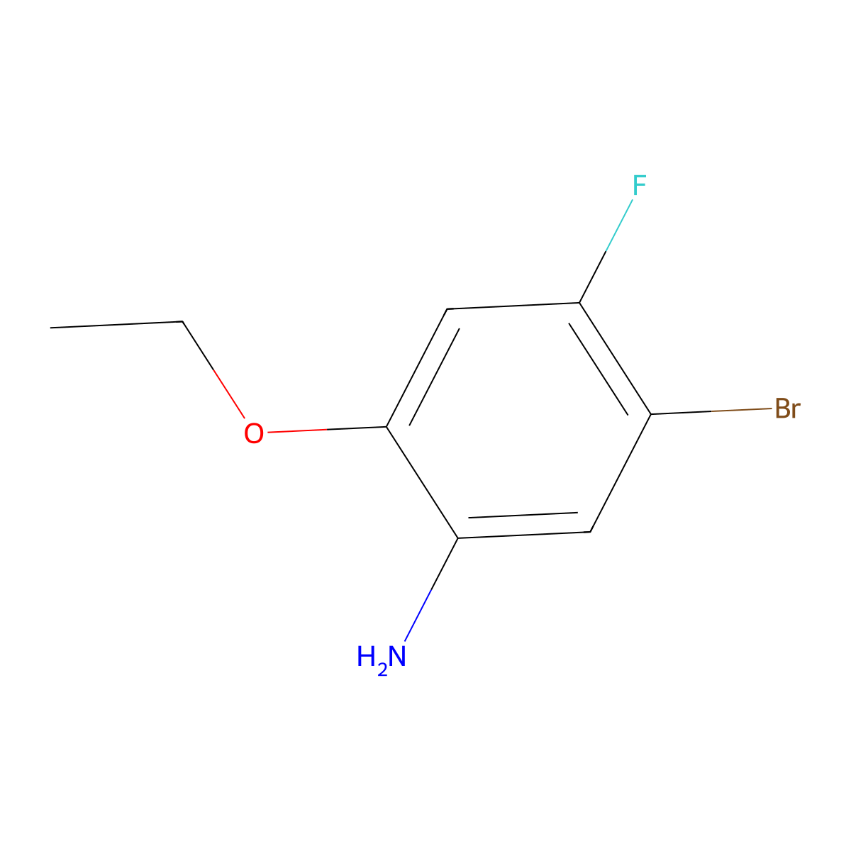 5-Bromo-2-ethoxy-4-fluoroaniline molecular structure, CAS 1478085-02-7
