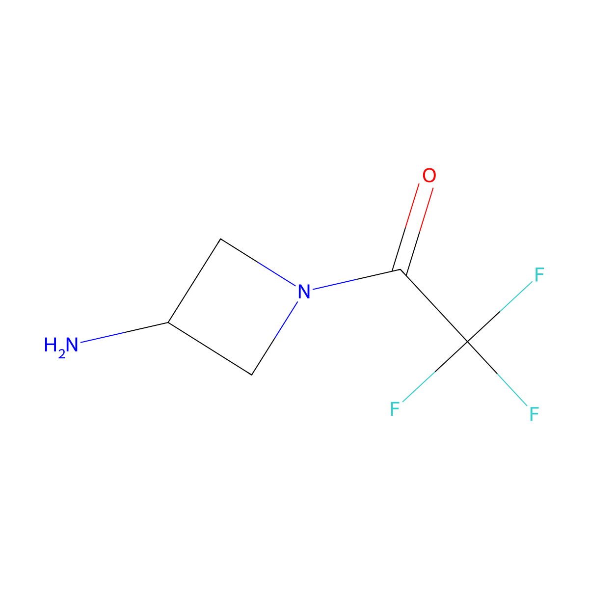 1-(3-Aminoazetidin-1-yl)-2,2,2-trifluoroethan-1-one molecular structure, CAS 1478086-61-1