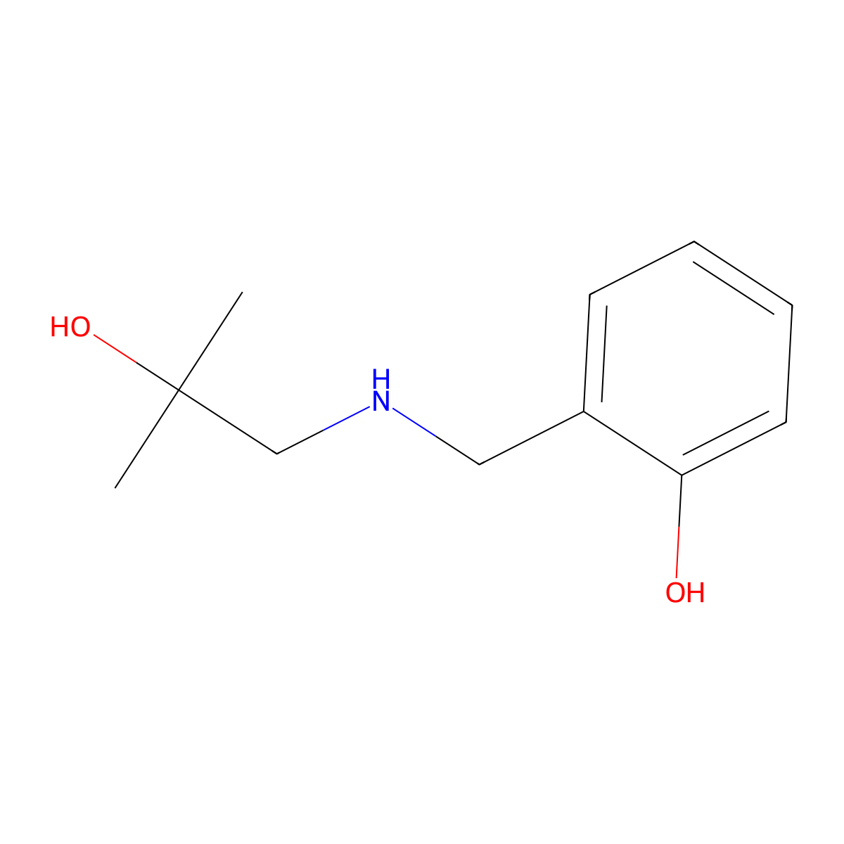 2-{[(2-Hydroxy-2-methylpropyl)amino]methyl}phenol molecular structure, CAS 1478092-82-8
