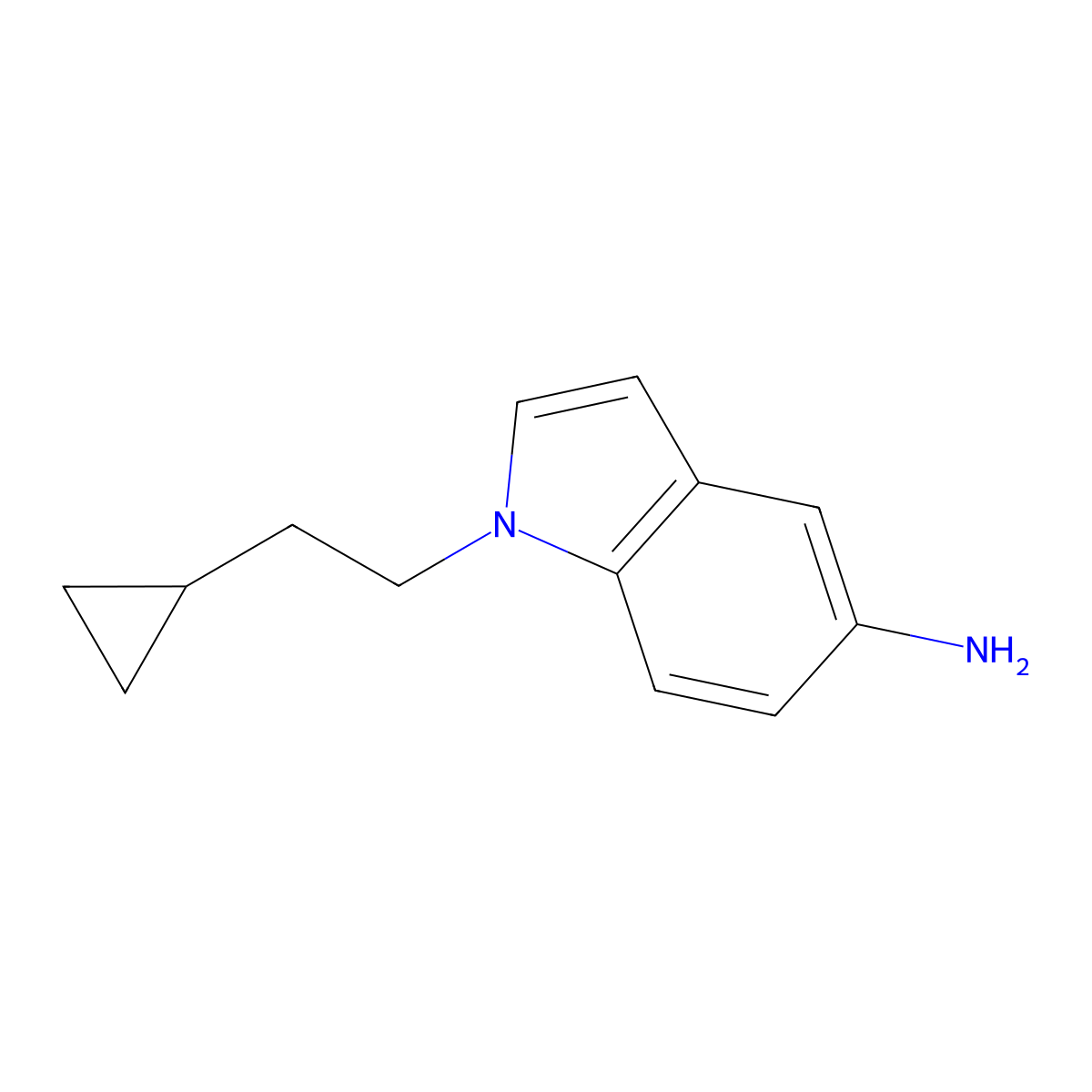 1-(2-Cyclopropylethyl)-1h-indol-5-amine molecular structure, CAS 1478107-01-5