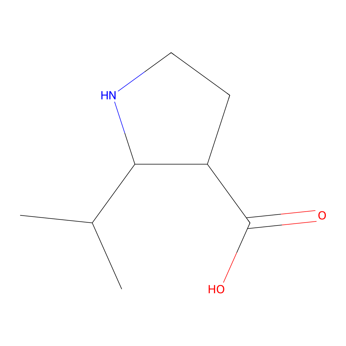 2-(Propan-2-yl)pyrrolidine-3-carboxylic acid molecular structure, CAS 1478130-37-8