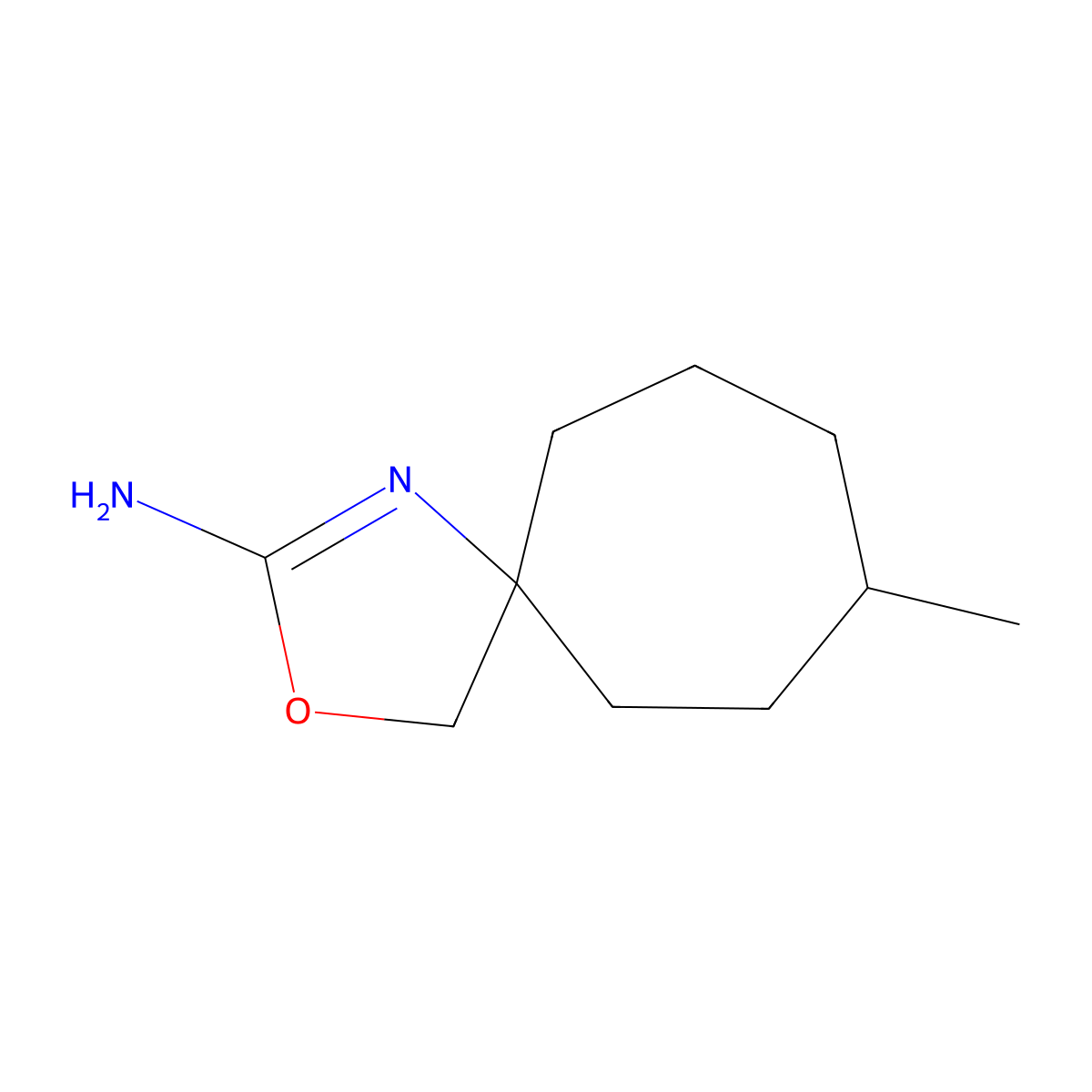 8-Methyl-3-oxa-1-azaspiro[4.6]undec-1-en-2-amine molecular structure, CAS 1478145-27-5
