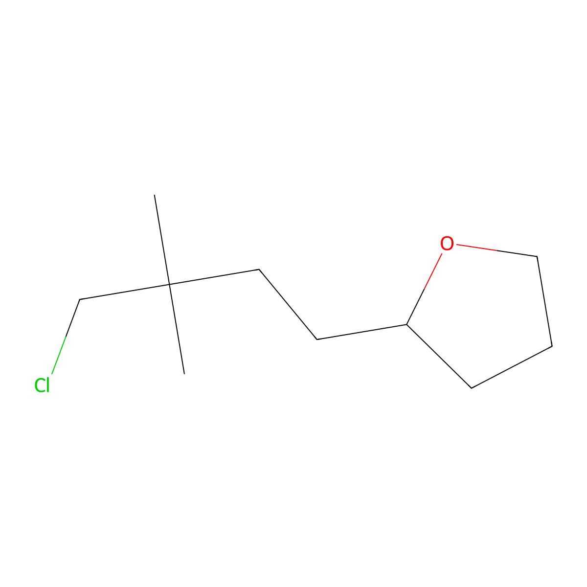 2-(4-Chloro-3,3-dimethylbutyl)oxolane molecular structure, CAS 1478154-78-7