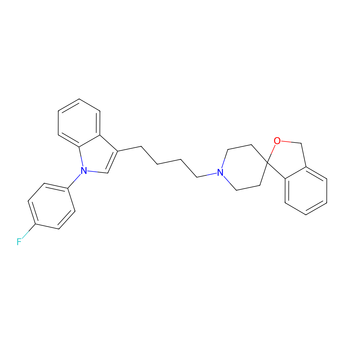Siramesine molecular structure, CAS 147817-50-3