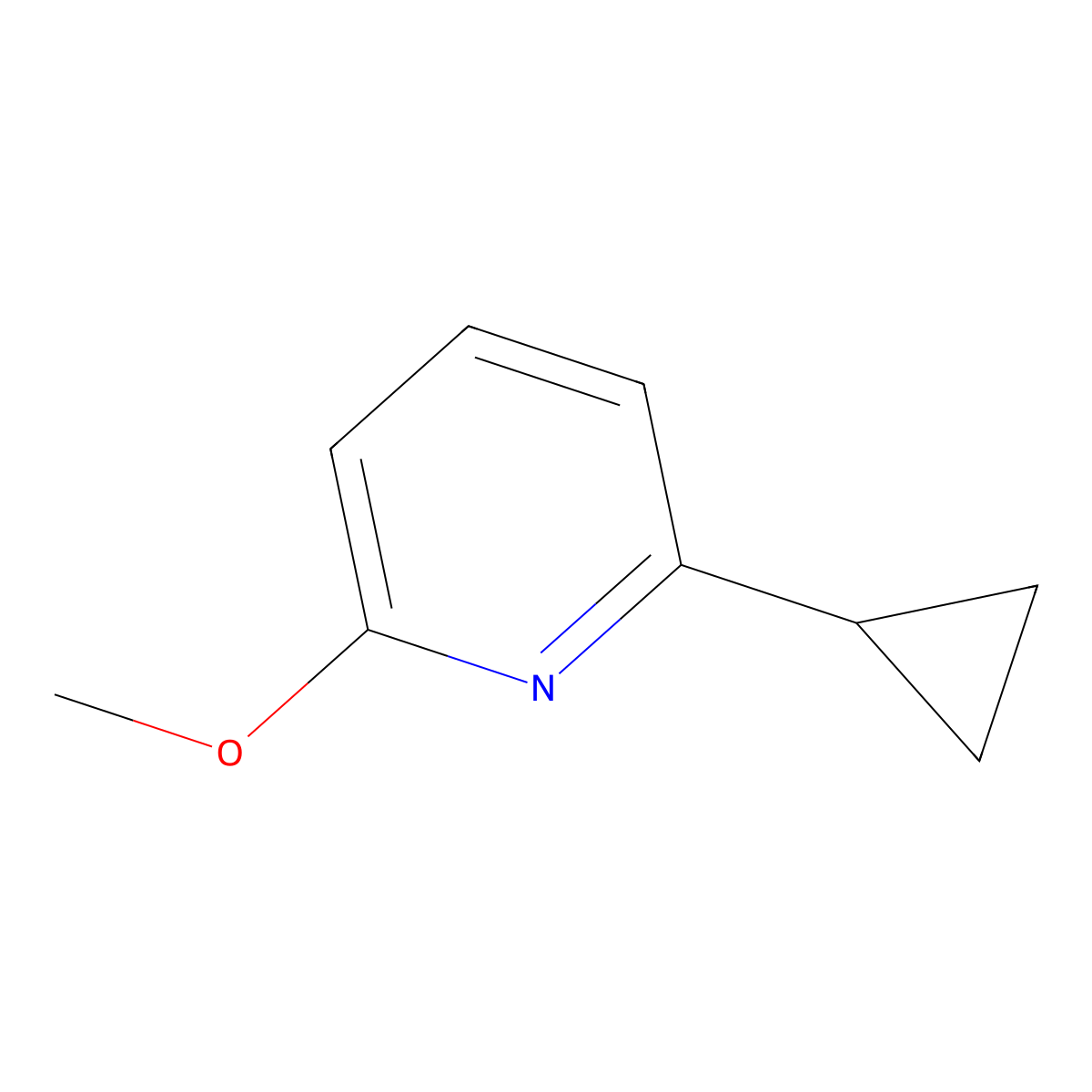 2-Cyclopropyl-6-methoxypyridine molecular structure, CAS 1478173-79-3