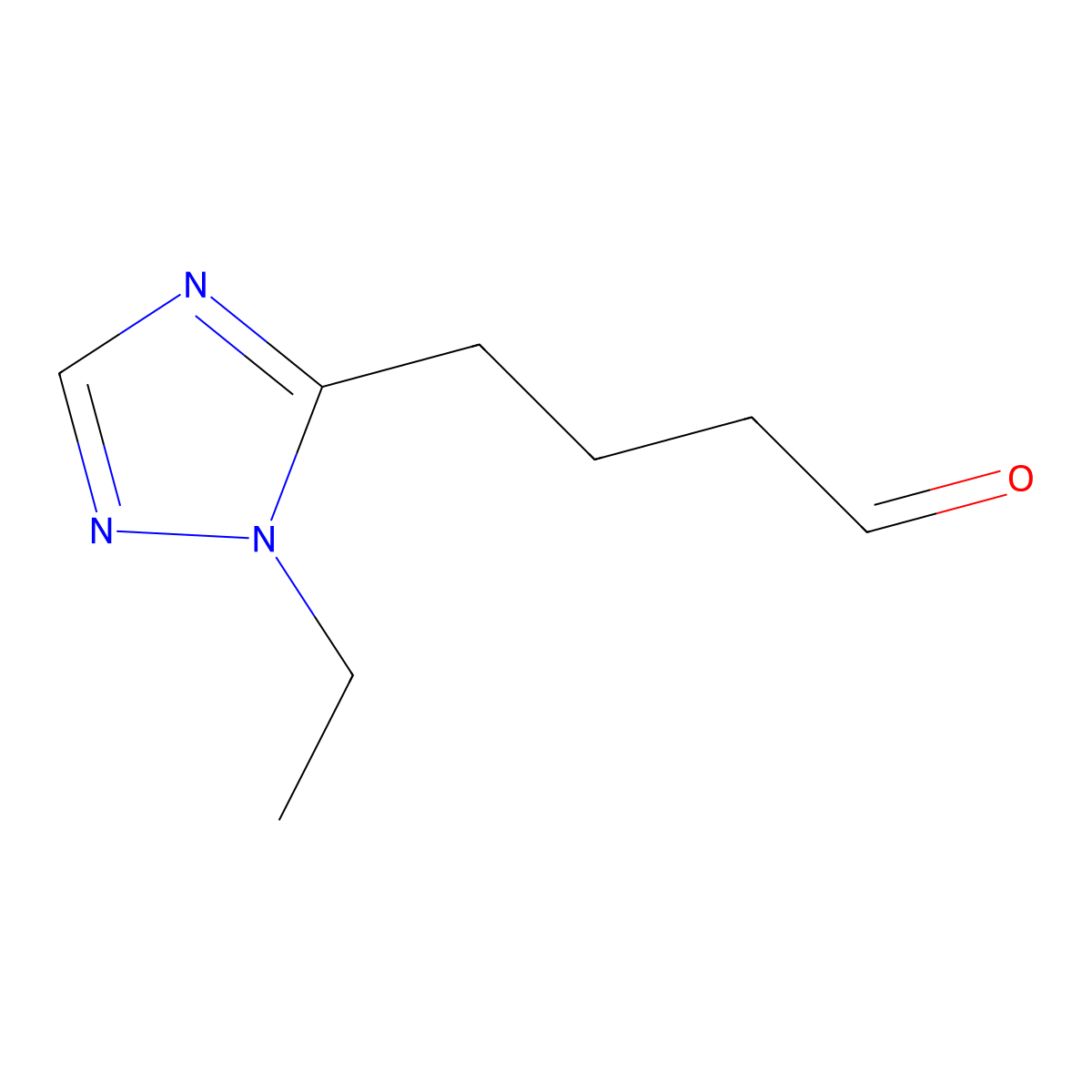 4-(1-Ethyl-1h-1,2,4-triazol-5-yl)butanal molecular structure, CAS 1478199-13-1
