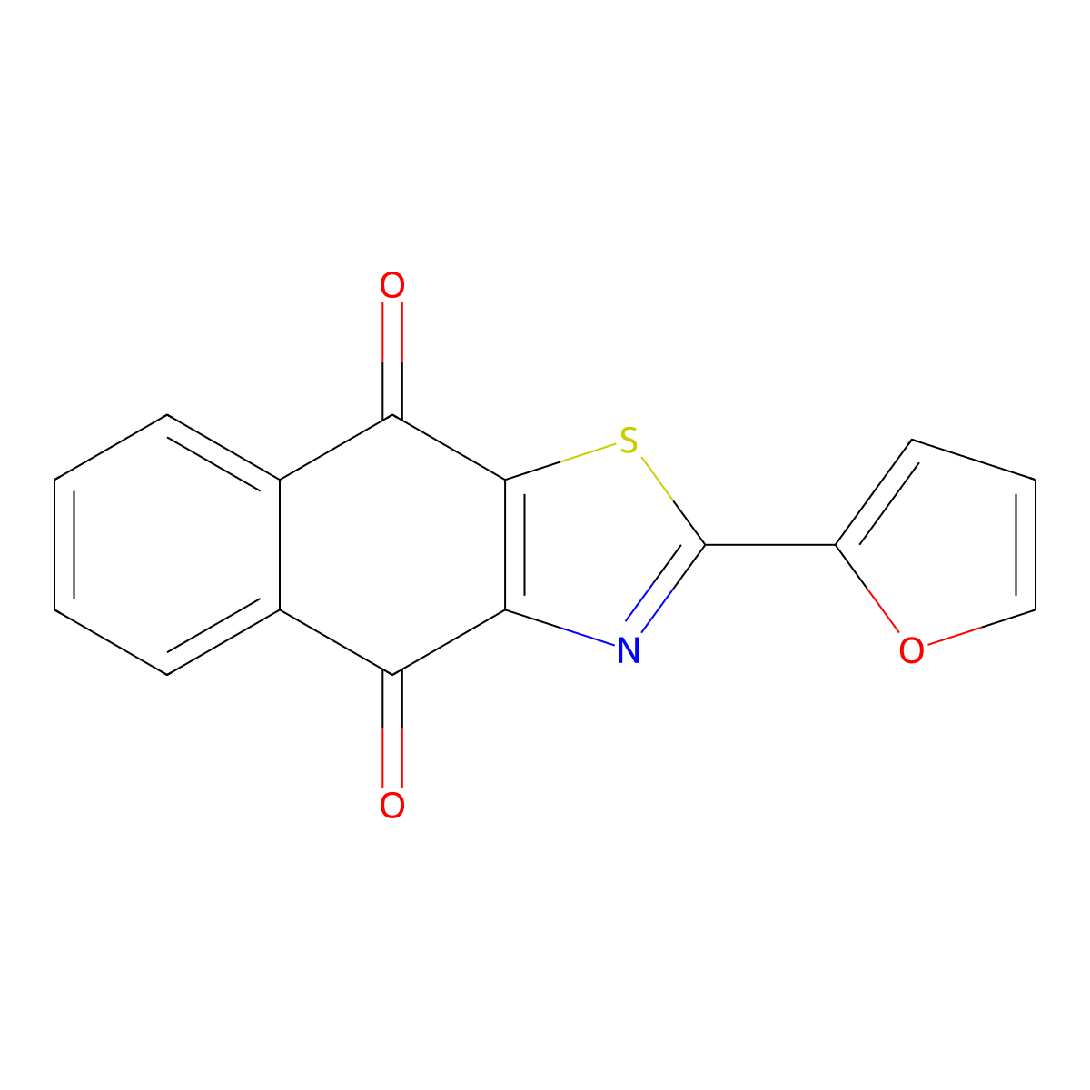 2-(Furan-2-yl)benzo[f][1,3]benzothiazole-4,9-dione molecular structure, CAS 14782-19-5