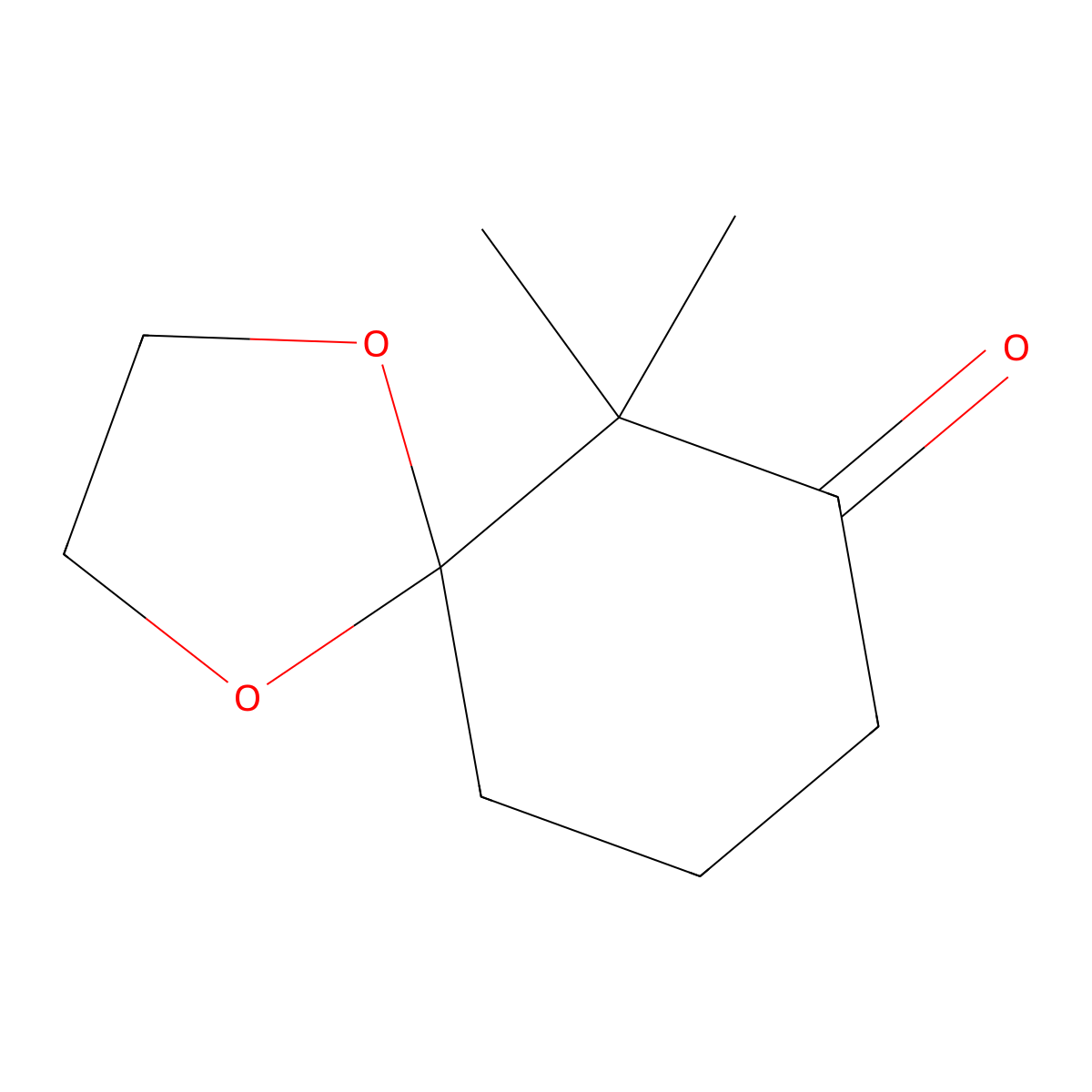 6,6-Dimethyl-1,4-dioxaspiro[4.5]decan-7-one molecular structure, CAS 14782-52-6