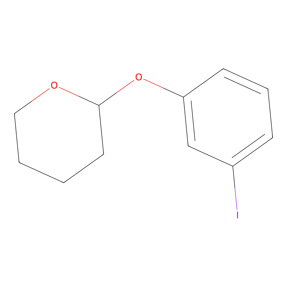 2-(3-Iodophenoxy)oxane molecular structure, CAS 147820-33-5