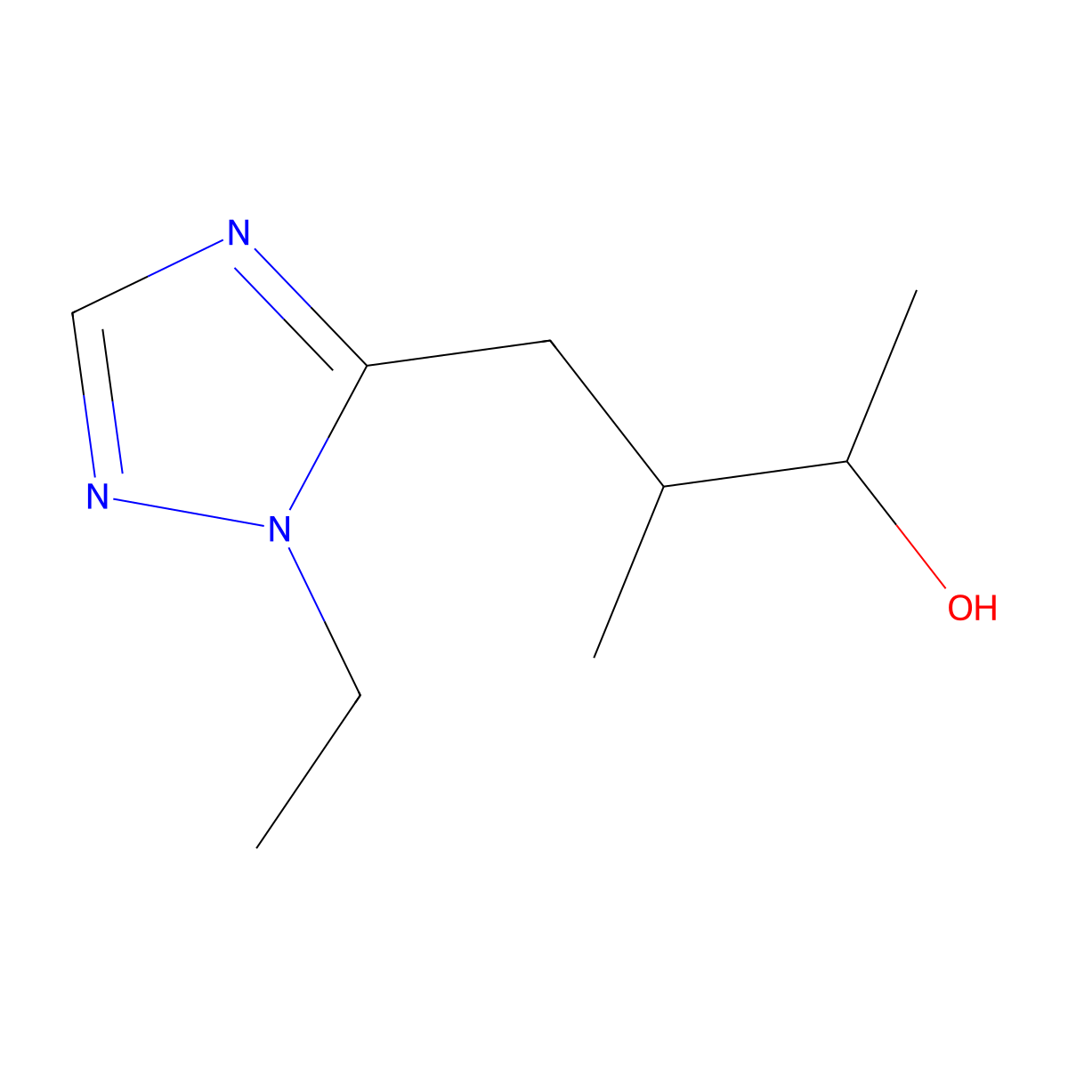 4-(1-Ethyl-1h-1,2,4-triazol-5-yl)-3-methylbutan-2-ol molecular structure, CAS 1478200-80-4