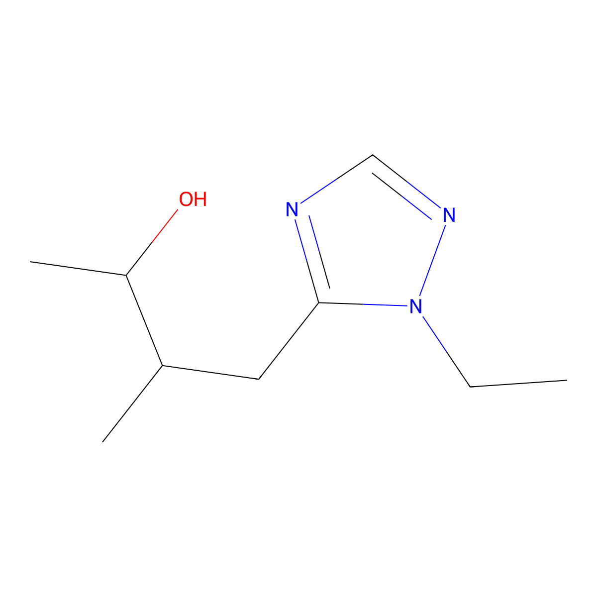 4-(1-Ethyl-1h-1,2,4-triazol-5-yl)-3-methylbutan-2-ol molecular structure, CAS 1478200-80-4