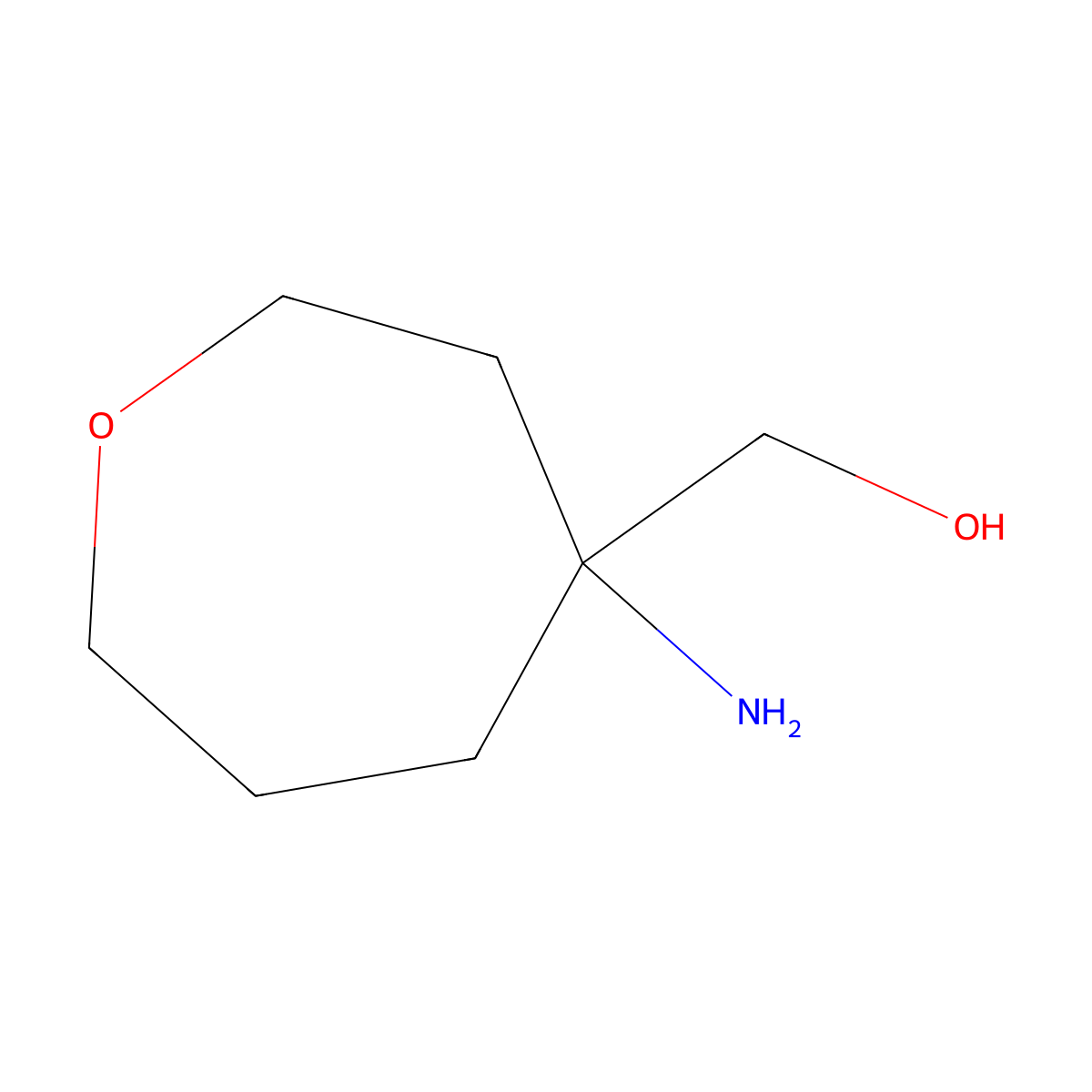 (4-Aminooxepan-4-yl)methanol molecular structure, CAS 1478209-62-9