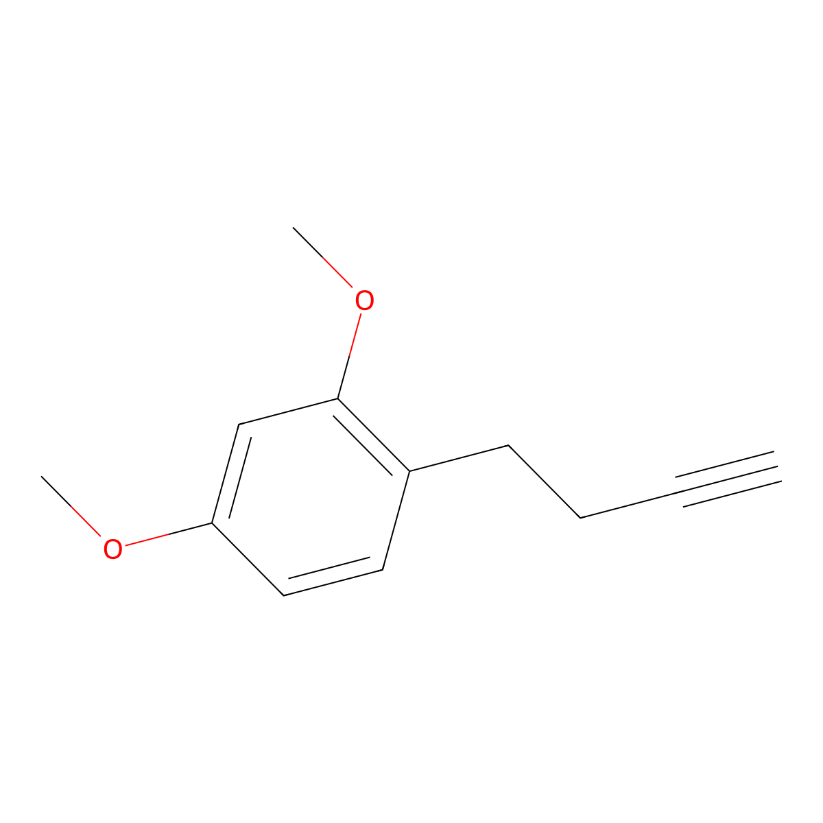1-(But-3-yn-1-yl)-2,4-dimethoxybenzene molecular structure, CAS 1478209-93-6
