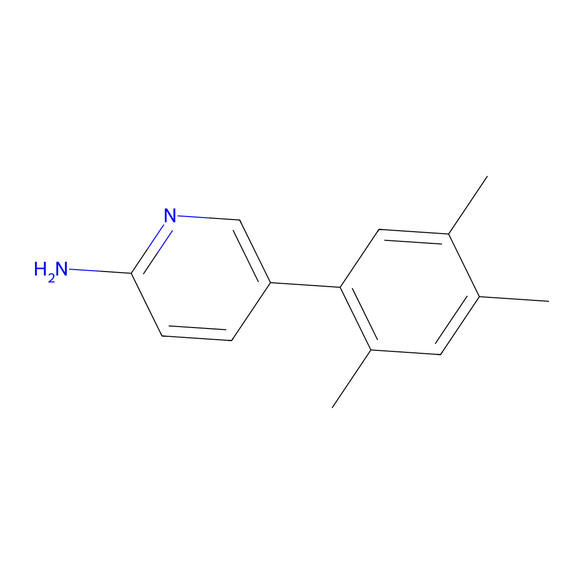 5-(2,4,5-Trimethylphenyl)-2-pyridinamine molecular structure, CAS 1478231-72-9