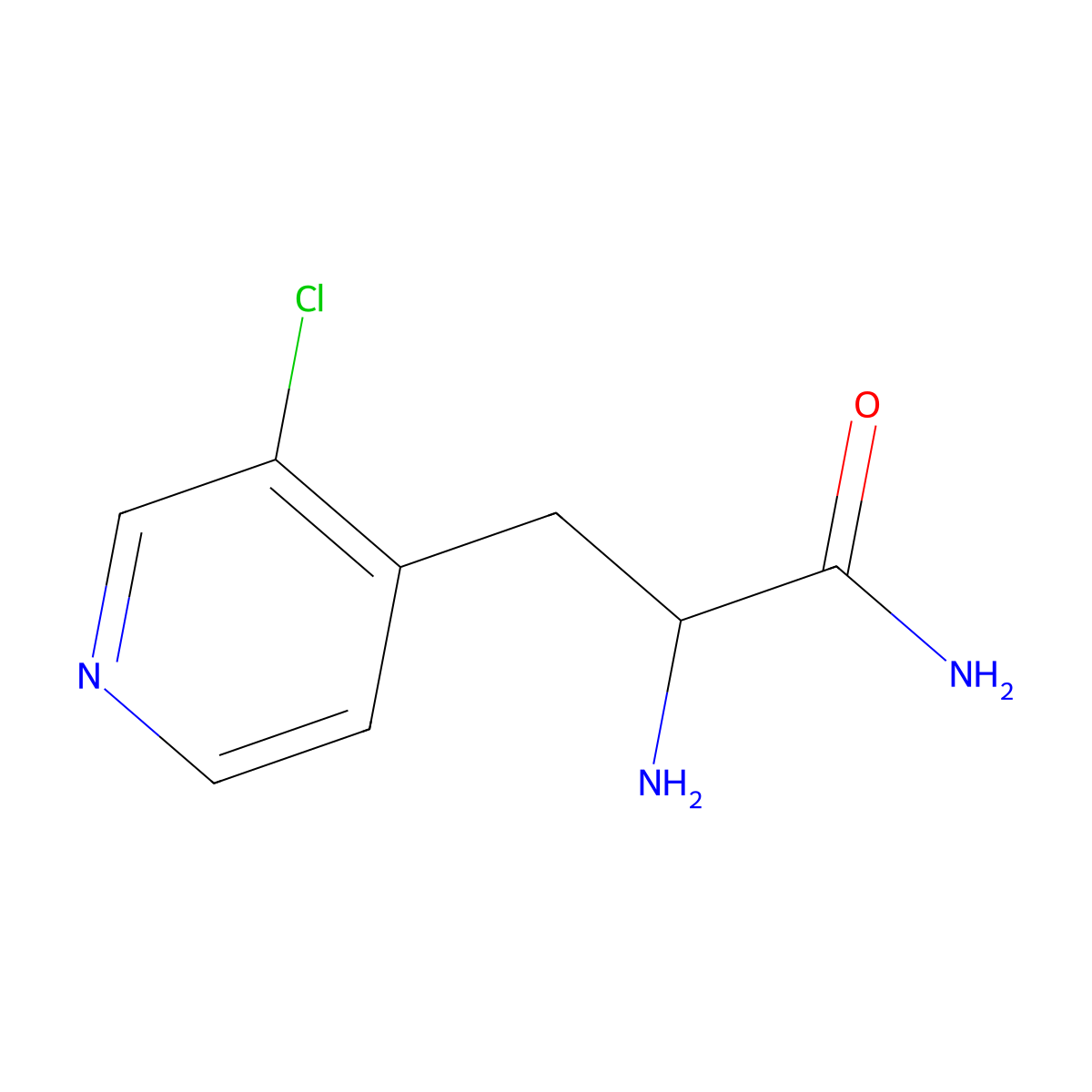 2-Amino-3-(3-chloropyridin-4-yl)propanamide molecular structure, CAS 1478234-35-3