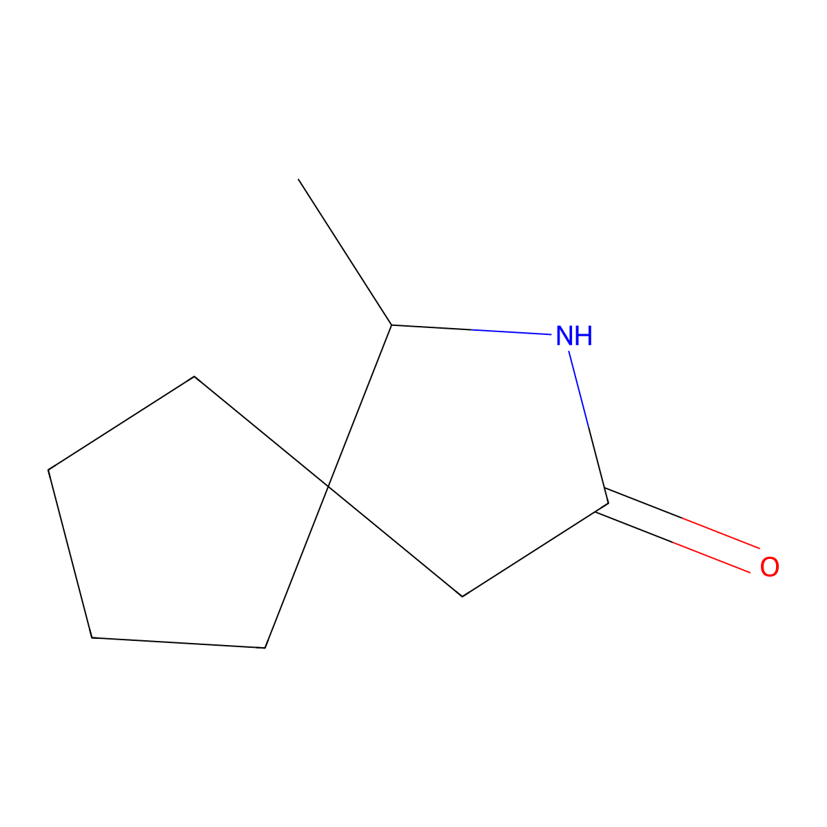 1-Methyl-2-azaspiro[4.4]nonan-3-one molecular structure, CAS 1478235-13-0