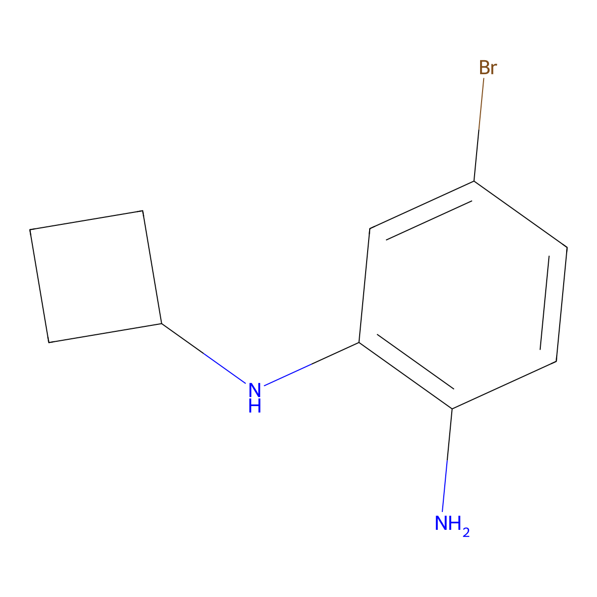 5-bromo-N1-cyclobutylbenzene-1,2-diamine molecular structure, CAS 1478251-82-9