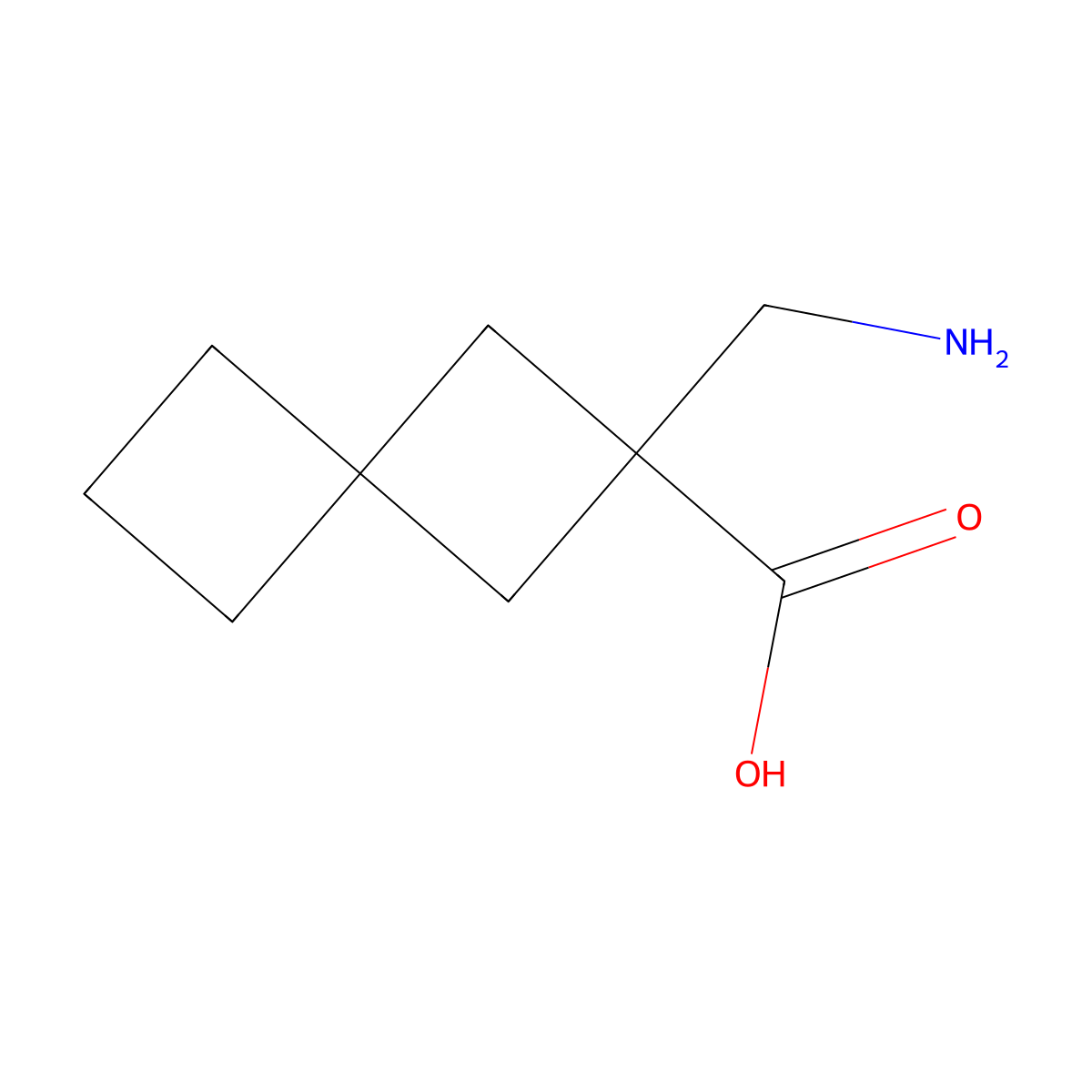 2-(Aminomethyl)spiro[3.3]heptane-2-carboxylic acid molecular structure, CAS 1478268-23-3