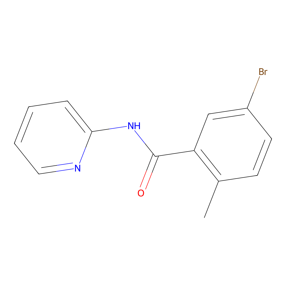 5-Bromo-2-methyl-N-2-pyridinylbenzamide molecular structure, CAS 1478272-56-8