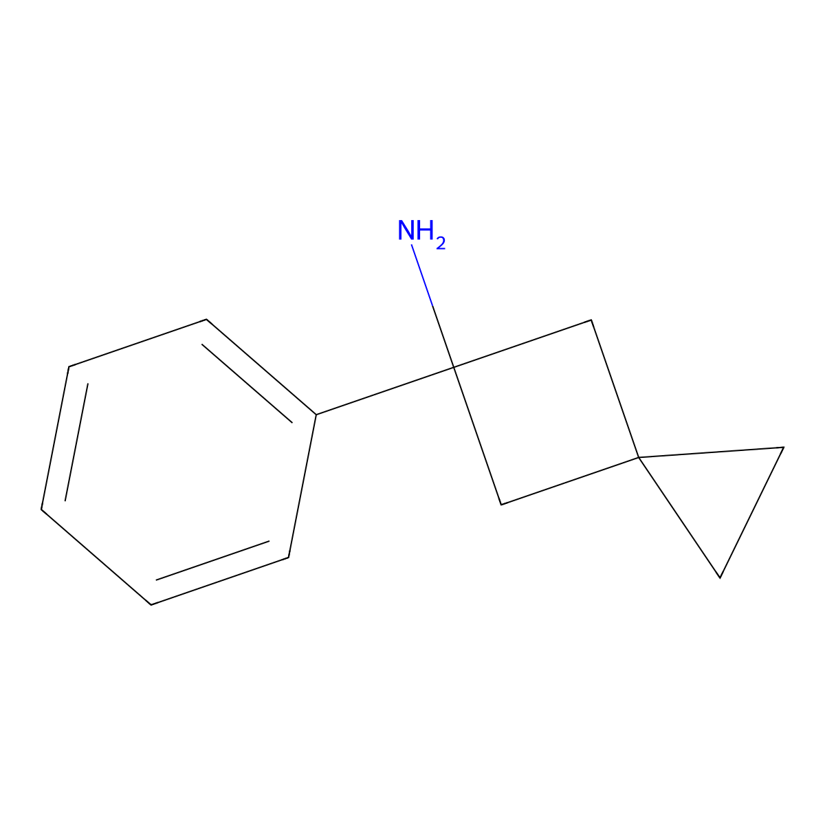 5-Phenylspiro[2.3]hexan-5-amine molecular structure, CAS 1478274-08-6
